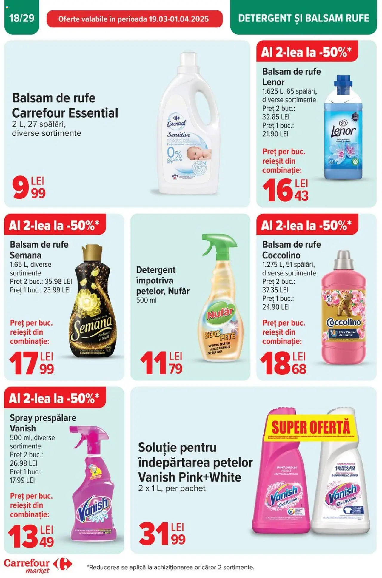 Catalog Carrefour 19 - 25 Martie 2025 | Pagina 18 | Produse: Balsam, Detergent, Îndepărtarea petelor, Çelik Mama ve Su Kabı