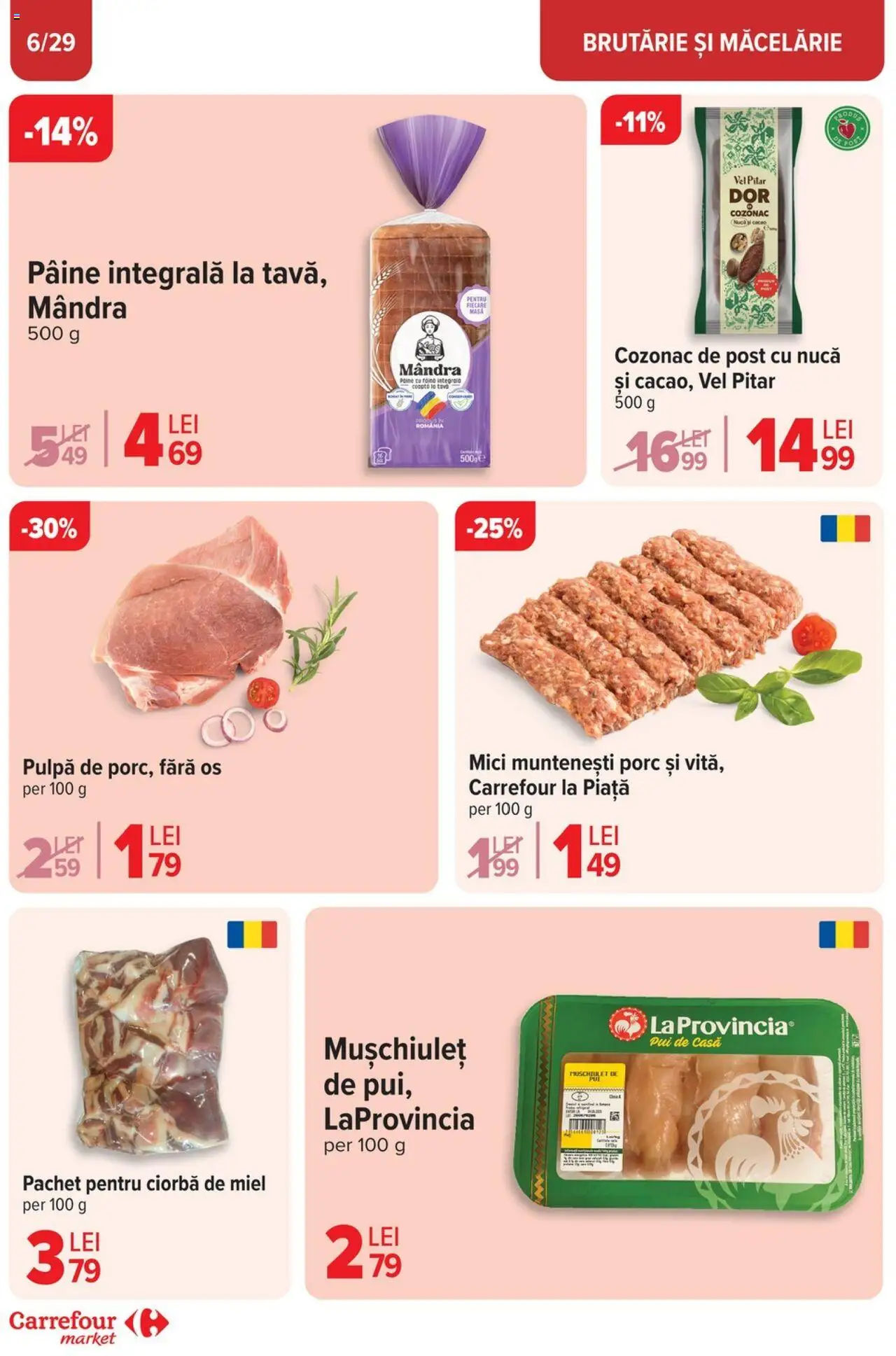 Catalog Carrefour 19 - 25 Martie 2025 | Pagina 6 | Produse: Masă, Mici, Pâine, Cacao