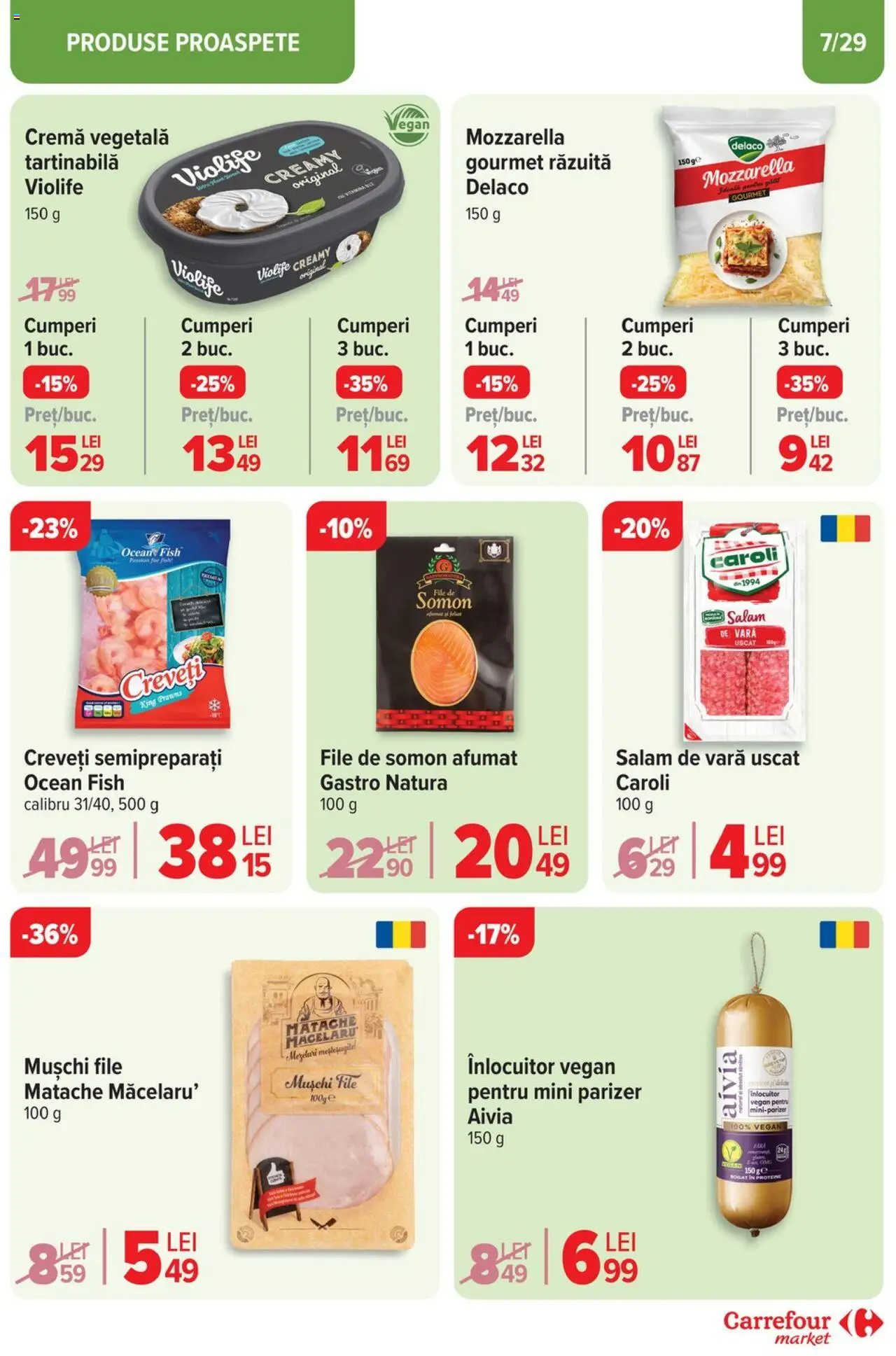 Catalog Carrefour 19 - 25 Martie 2025 | Pagina 7 | Produse: Light Kedi Konservesi, Mozzarella, Cremă, Parizer