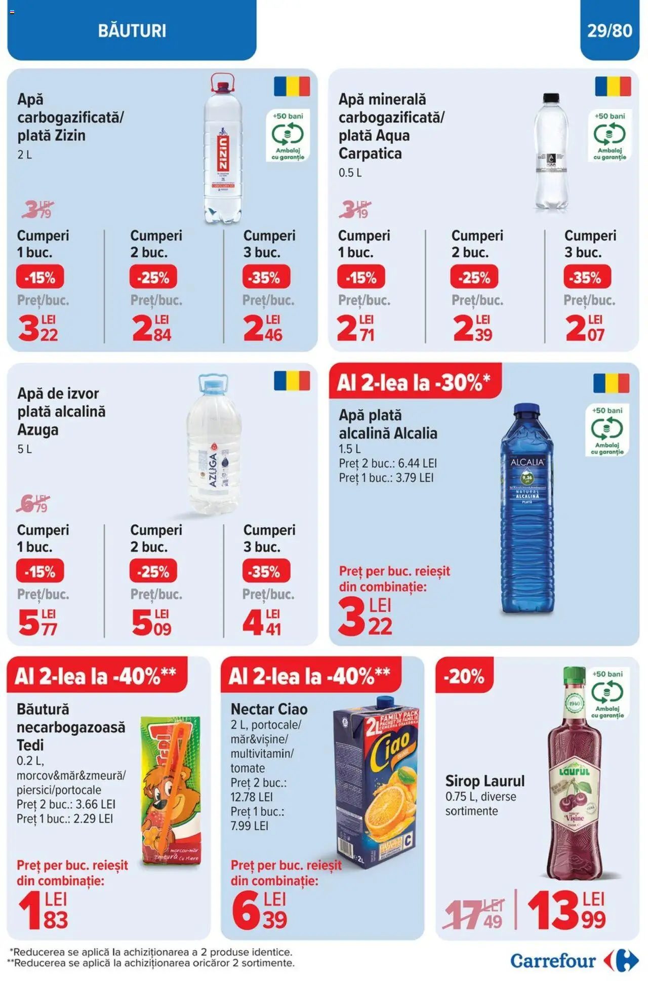 Catalog Carrefour 19 - 25 Martie 2025 | Pagina 31 | Produse: Zmeură, Yazı tahtası kalemi, Sirop, Apă