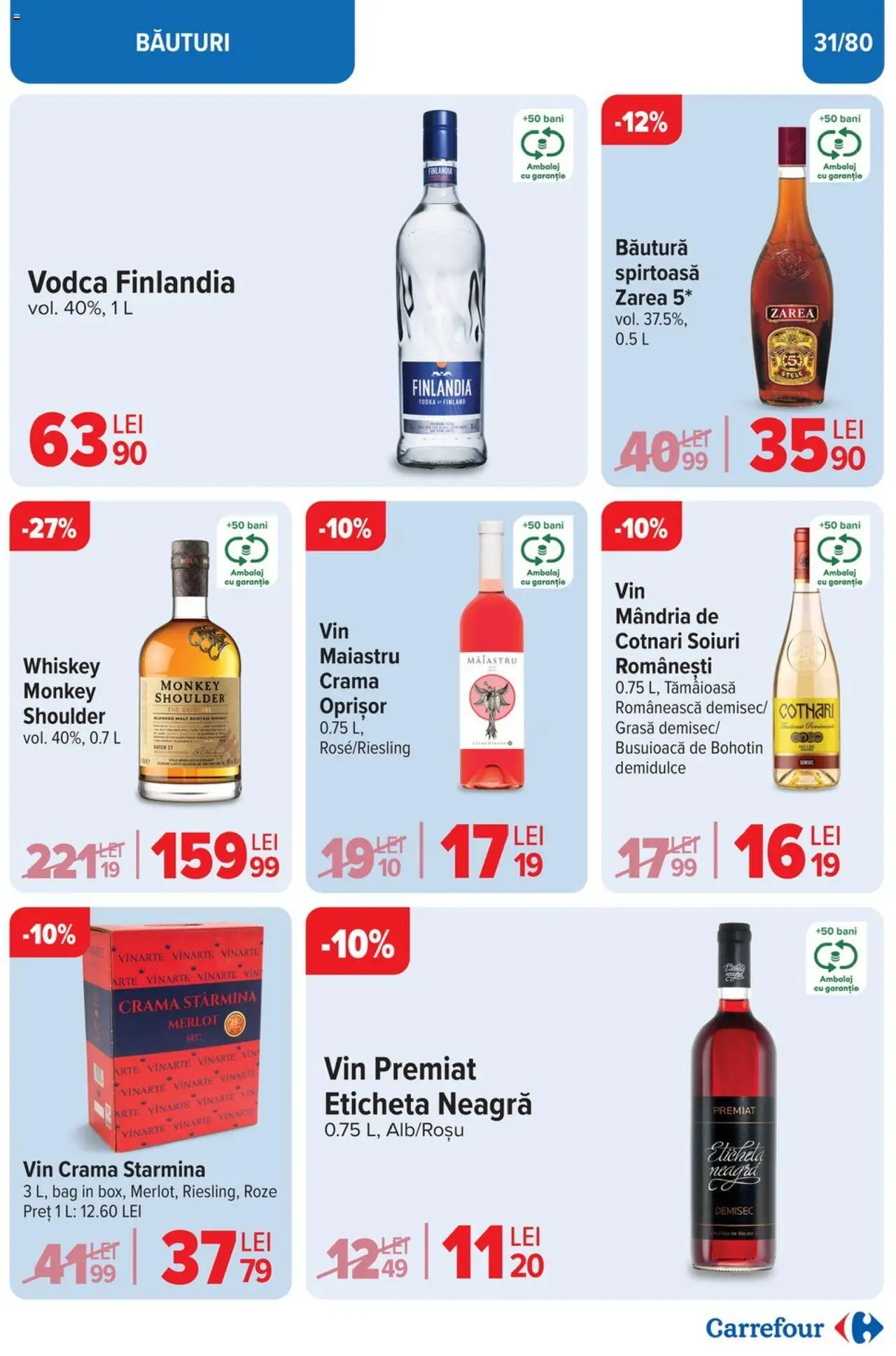 Catalog Carrefour 19 - 25 Martie 2025 | Pagina 34 | Produse: Su ısıtıcı, Vin, Vodka, Whiskey
