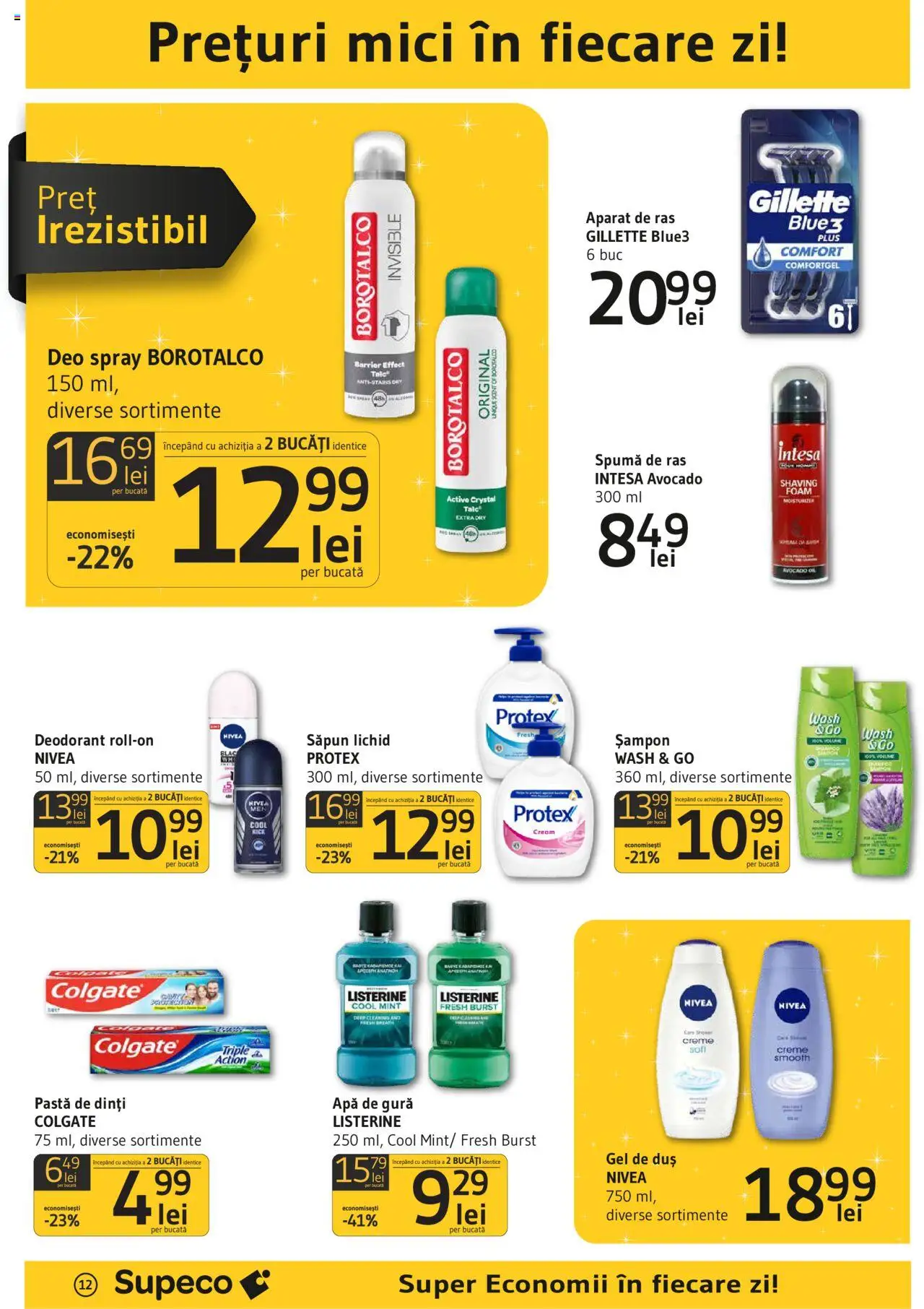 Catalog Supeco 20 Martie - 9 Aprilie 2025 | Pagina 12 | Produse: Aparat De Ras, Spumă de ras, Apă de gură, Apă