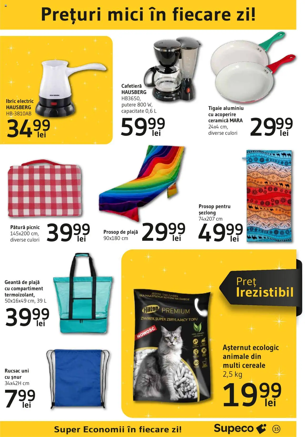 Catalog Supeco 20 Martie - 9 Aprilie 2025 | Pagina 15 | Produse: Cafetieră, Pătură, Cereale, Rucsac