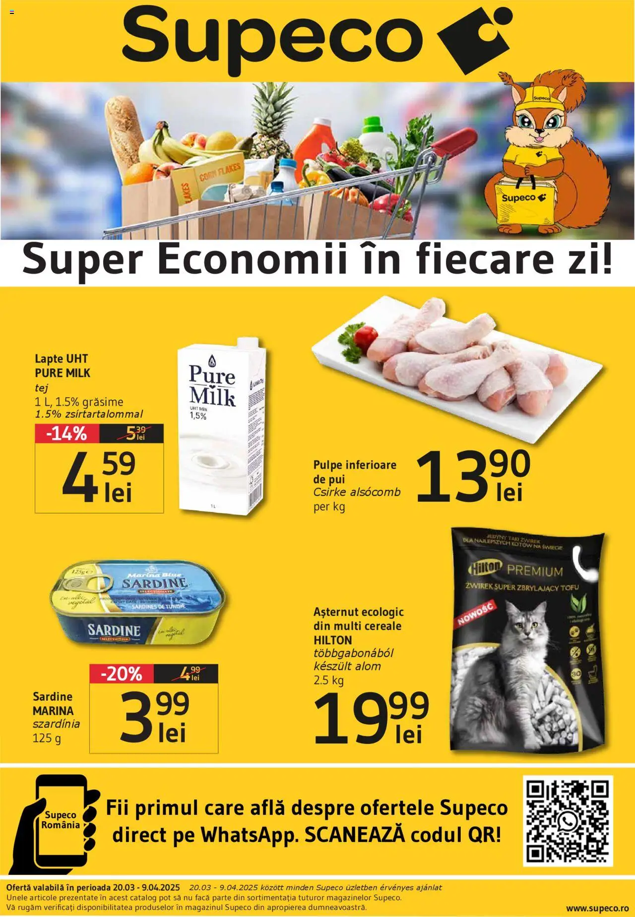 Catalog Supeco 20 Martie - 9 Aprilie 2025 | Pagina 1 | Produse: Lapte, Cereale