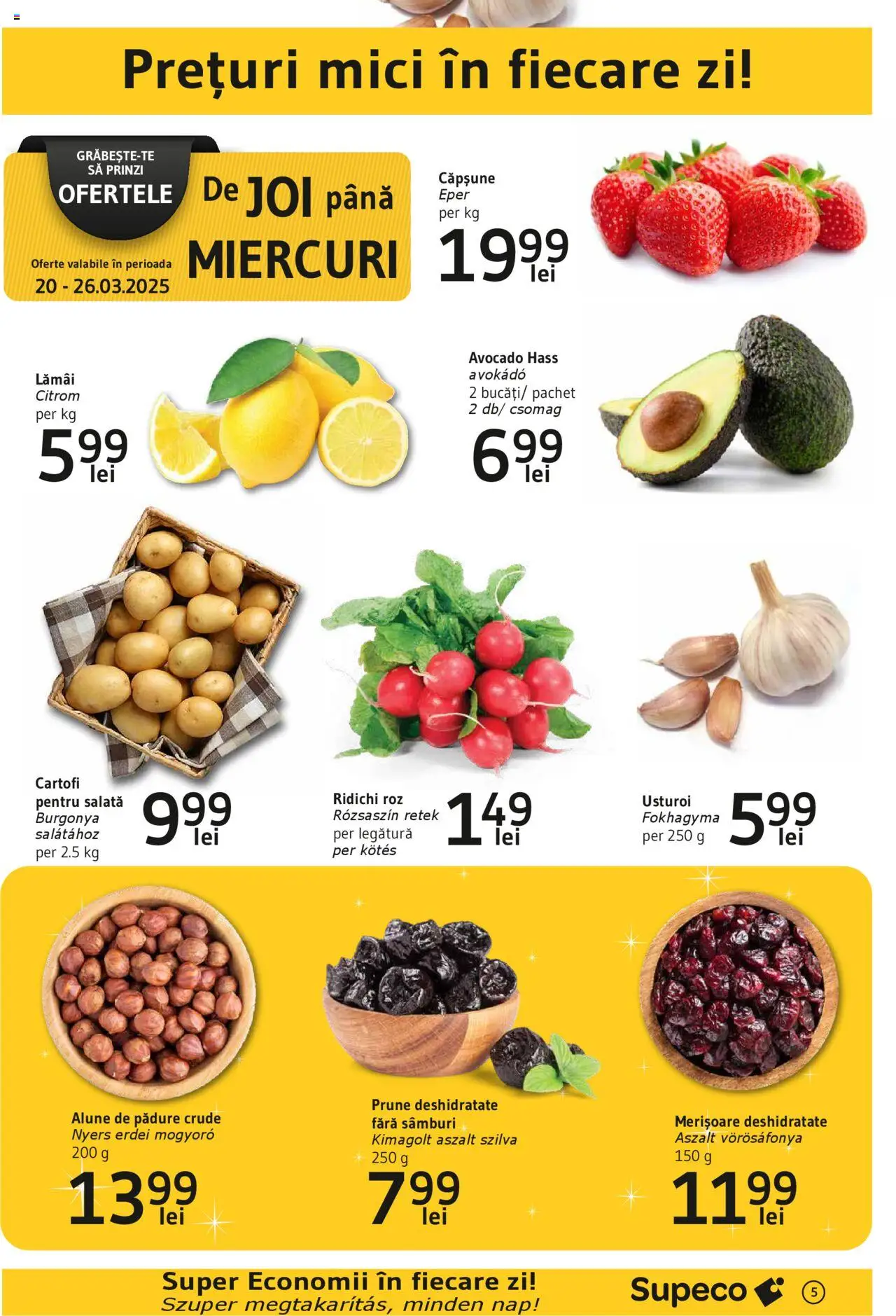 Catalog Supeco 20 Martie - 9 Aprilie 2025 | Pagina 5 | Produse: Mici, Prune, Cartofi, Usturoi