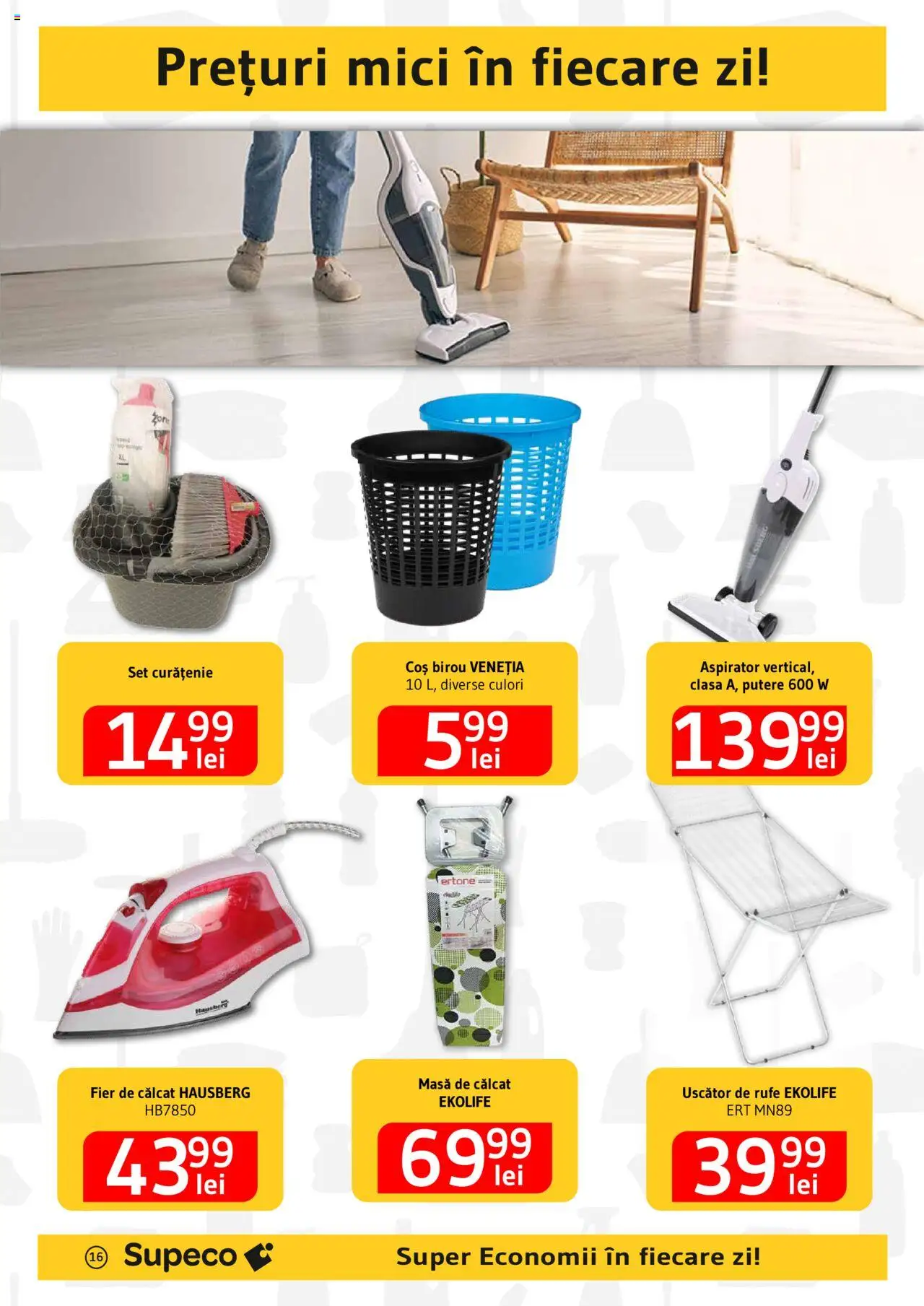 Catalog Supeco 20 Martie - 9 Aprilie 2025 | Pagina 16 | Produse: Fier de călcat, Uscător, Mici, Masă de călcat