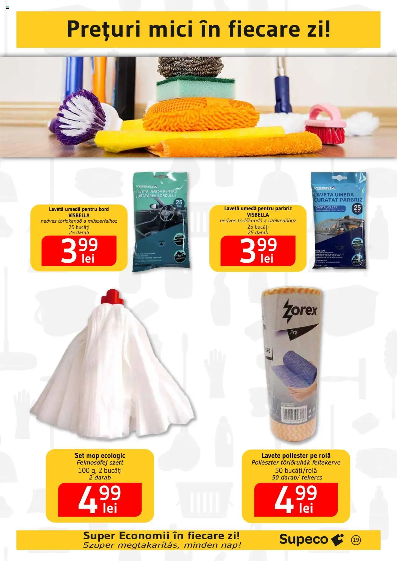 Catalog Supeco 20 Martie - 9 Aprilie 2025 | Pagina 19 | Produse: Mop, Mici, Lavete