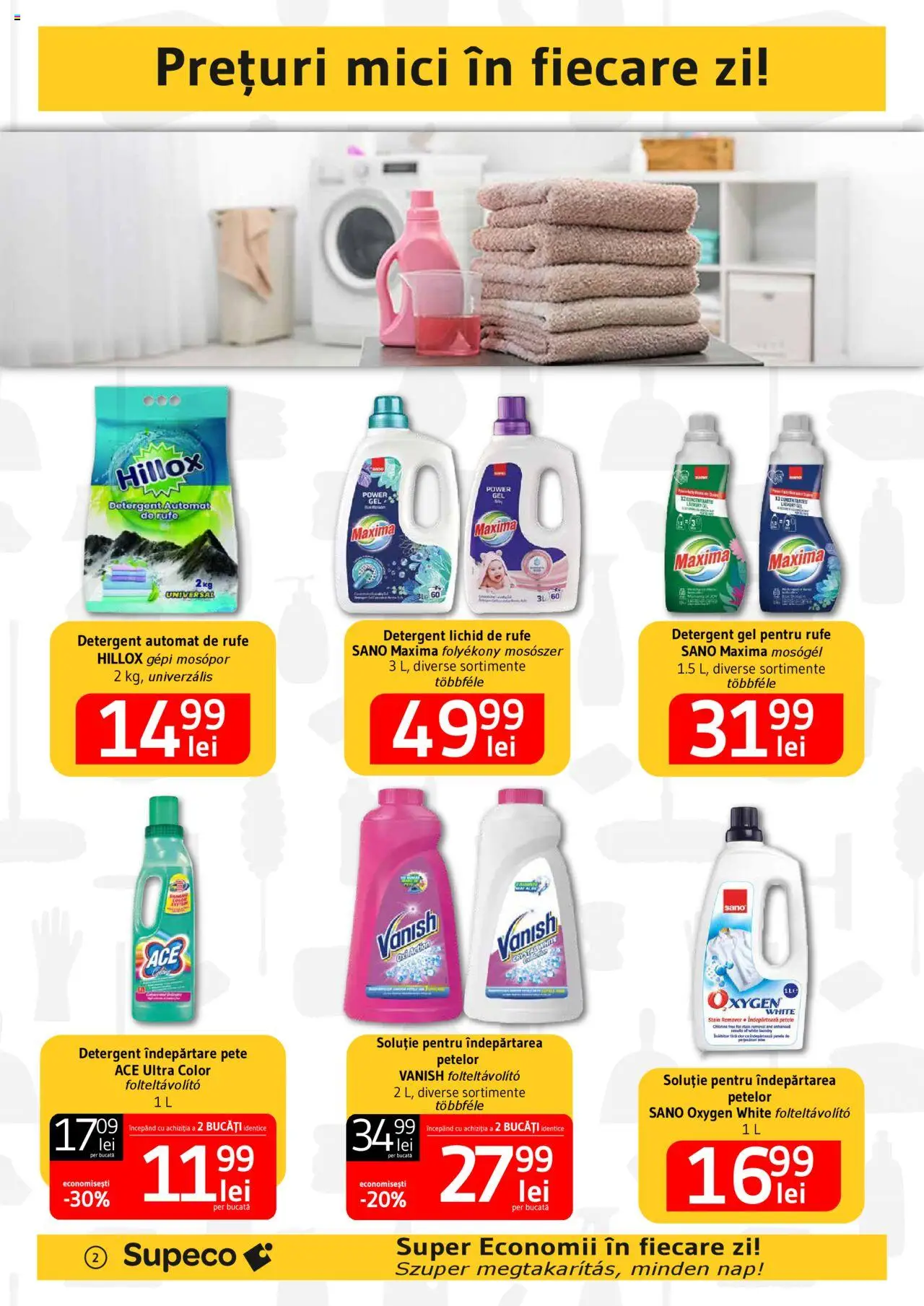 Catalog Supeco 20 Martie - 9 Aprilie 2025 | Pagina 2 | Produse: Kedi Ödül Oyuncakları, Mici, Detergent, Çelik Mama ve Su Kabı