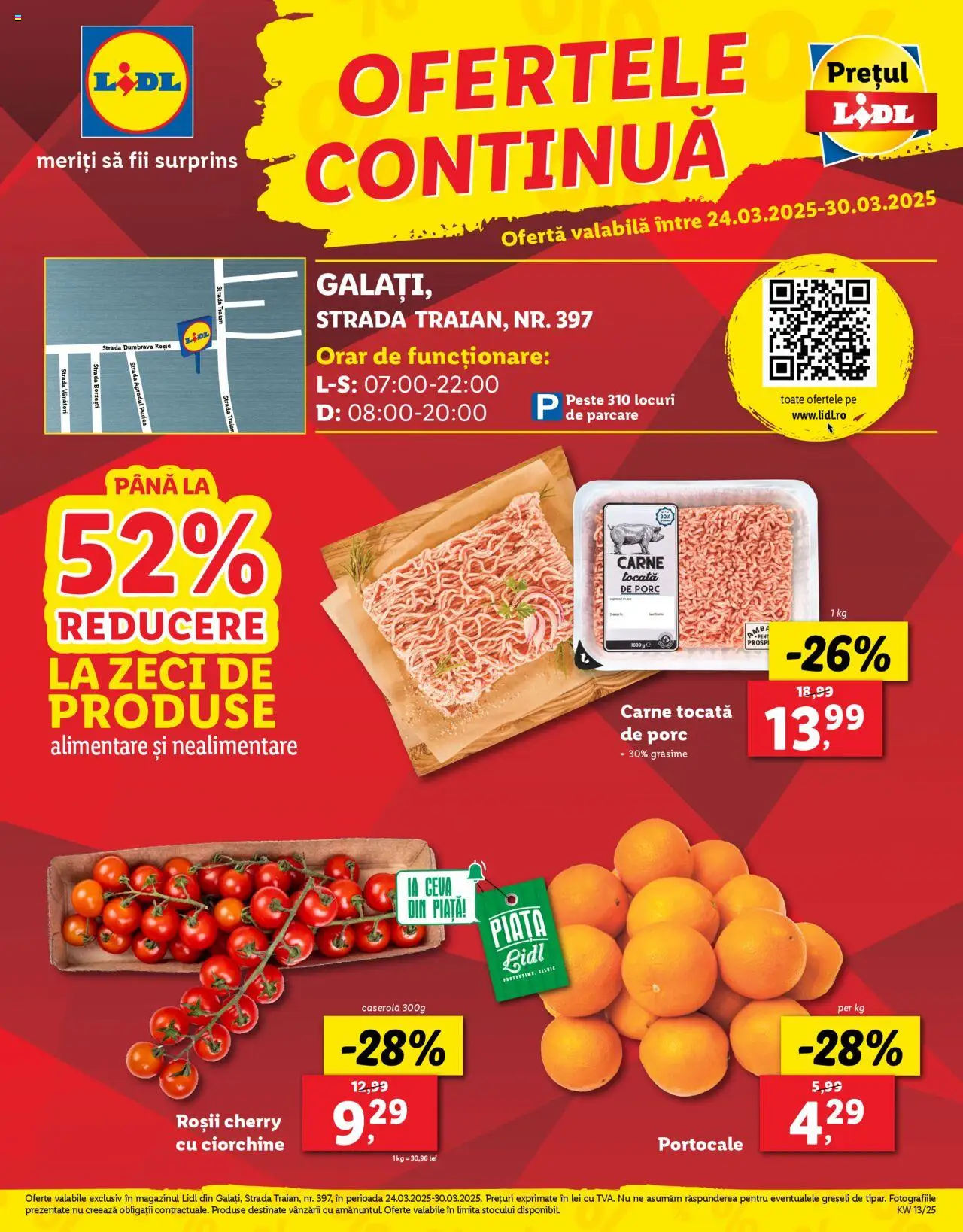 Catalog LIDL 24 - 30 Martie 2025 | Pagina 1 | Produse: Portocale, Roșii, Pește, Carne tocată