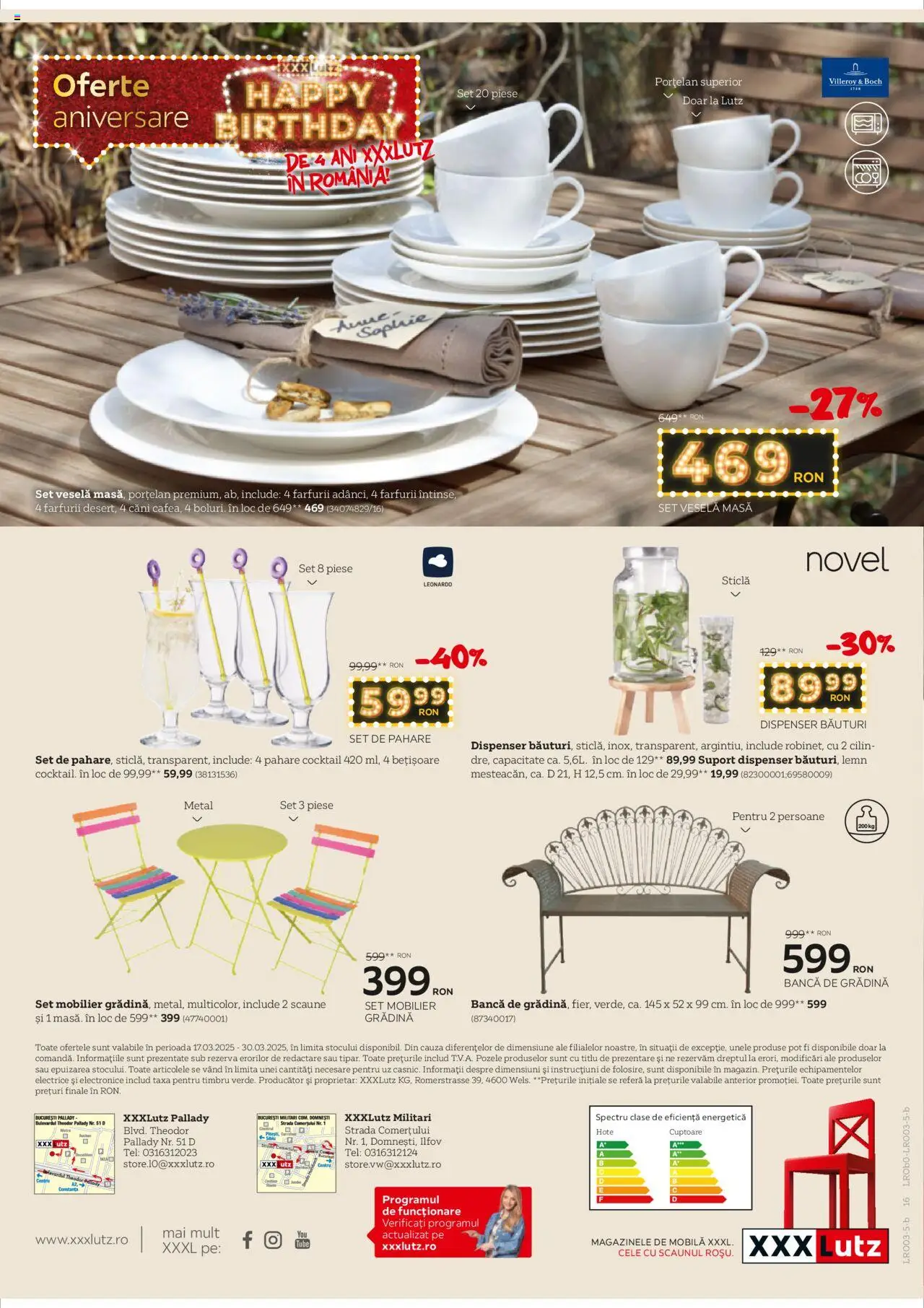 Catalog XXXLutz 17 - 30 Martie 2025 | Pagina 16 | Produse: Pahare, Masă, Bancă, Dağ çileği