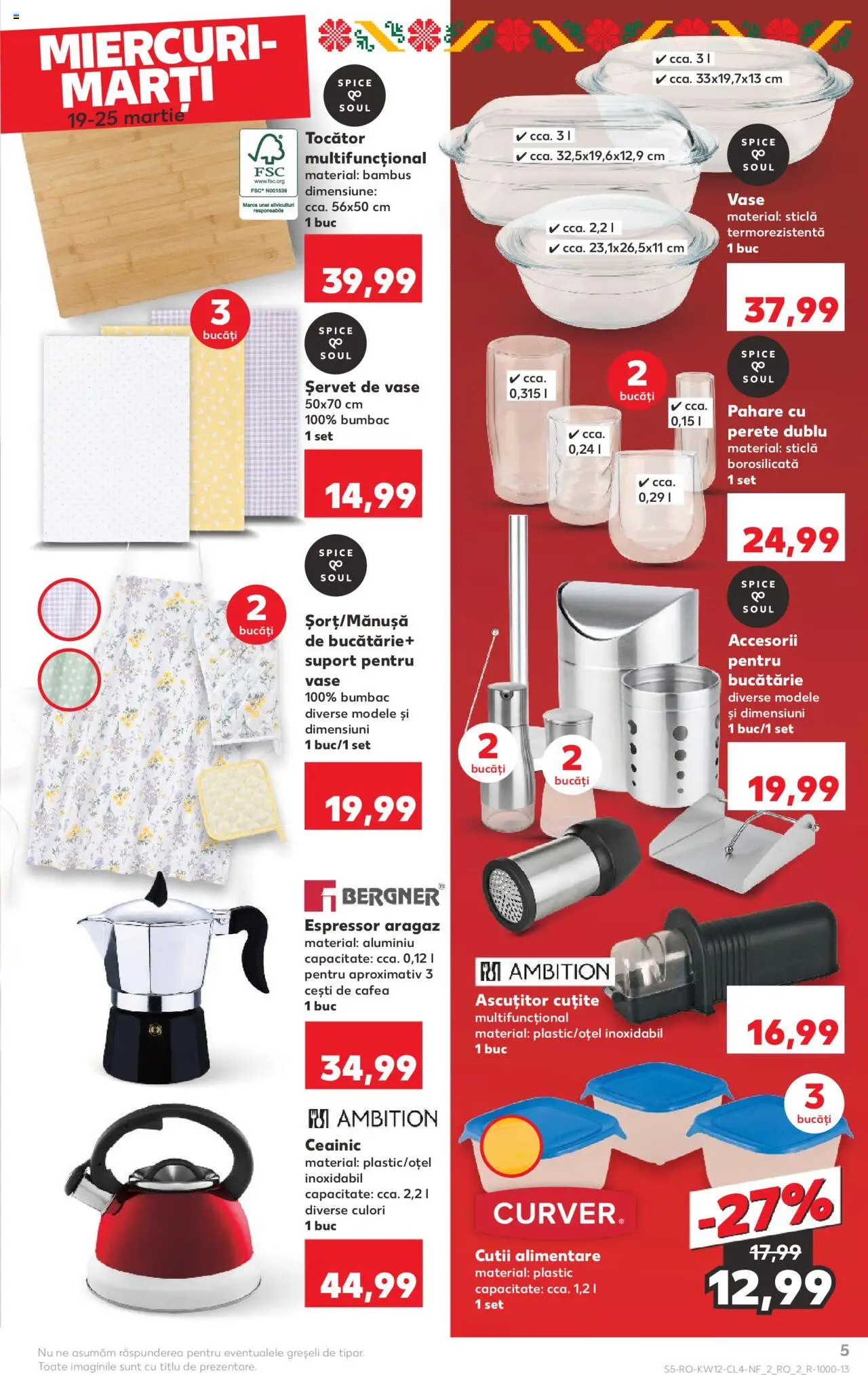 Catalog Kaufland 19 - 25 Martie 2025 | Pagina 5 | Produse: Aragaz, Ceainic, Bucătărie, Cafea