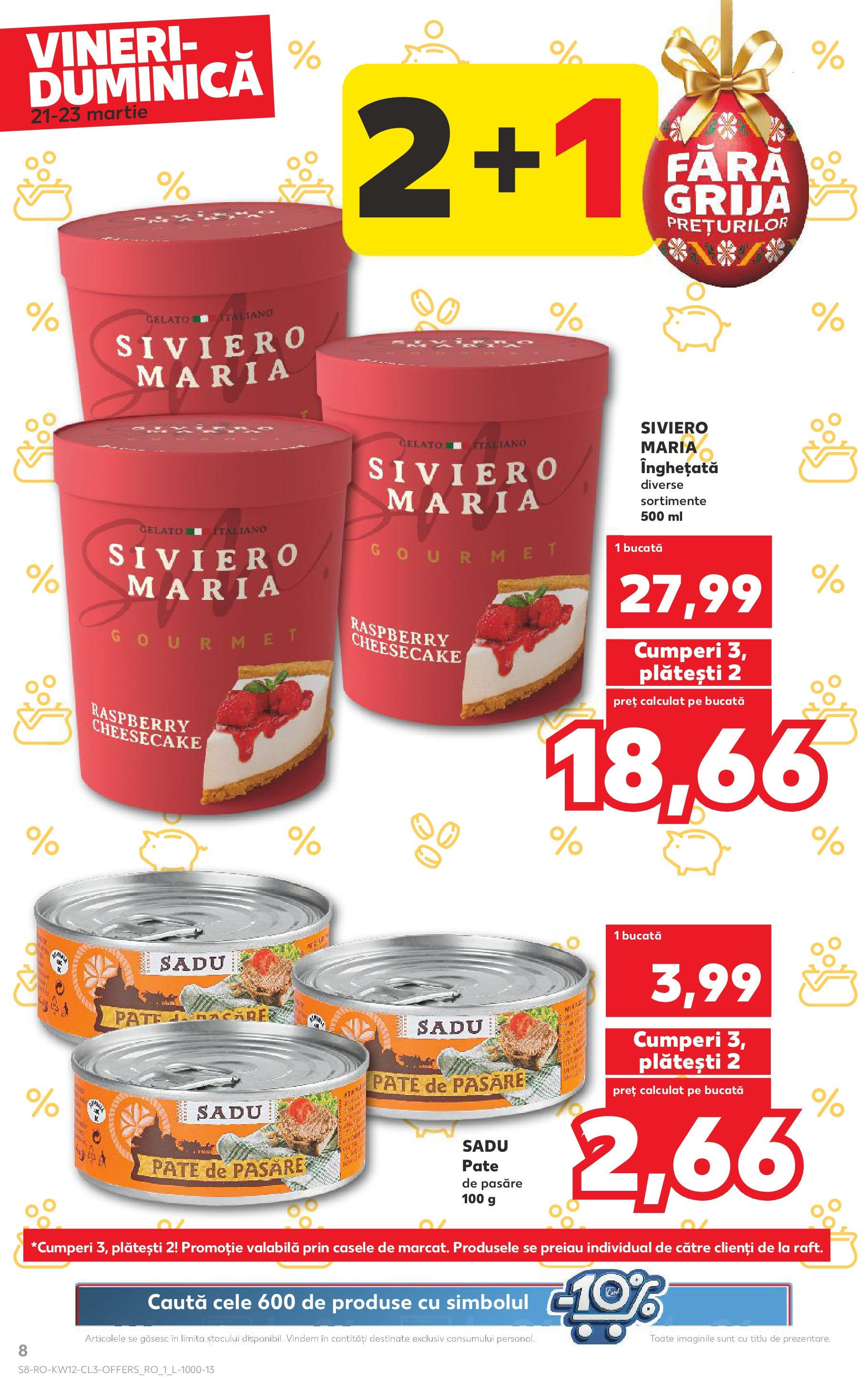 Catalog Kaufland 21 - 23 Martie 2025 | Pagina 8 | Produse: Pate, Înghețată