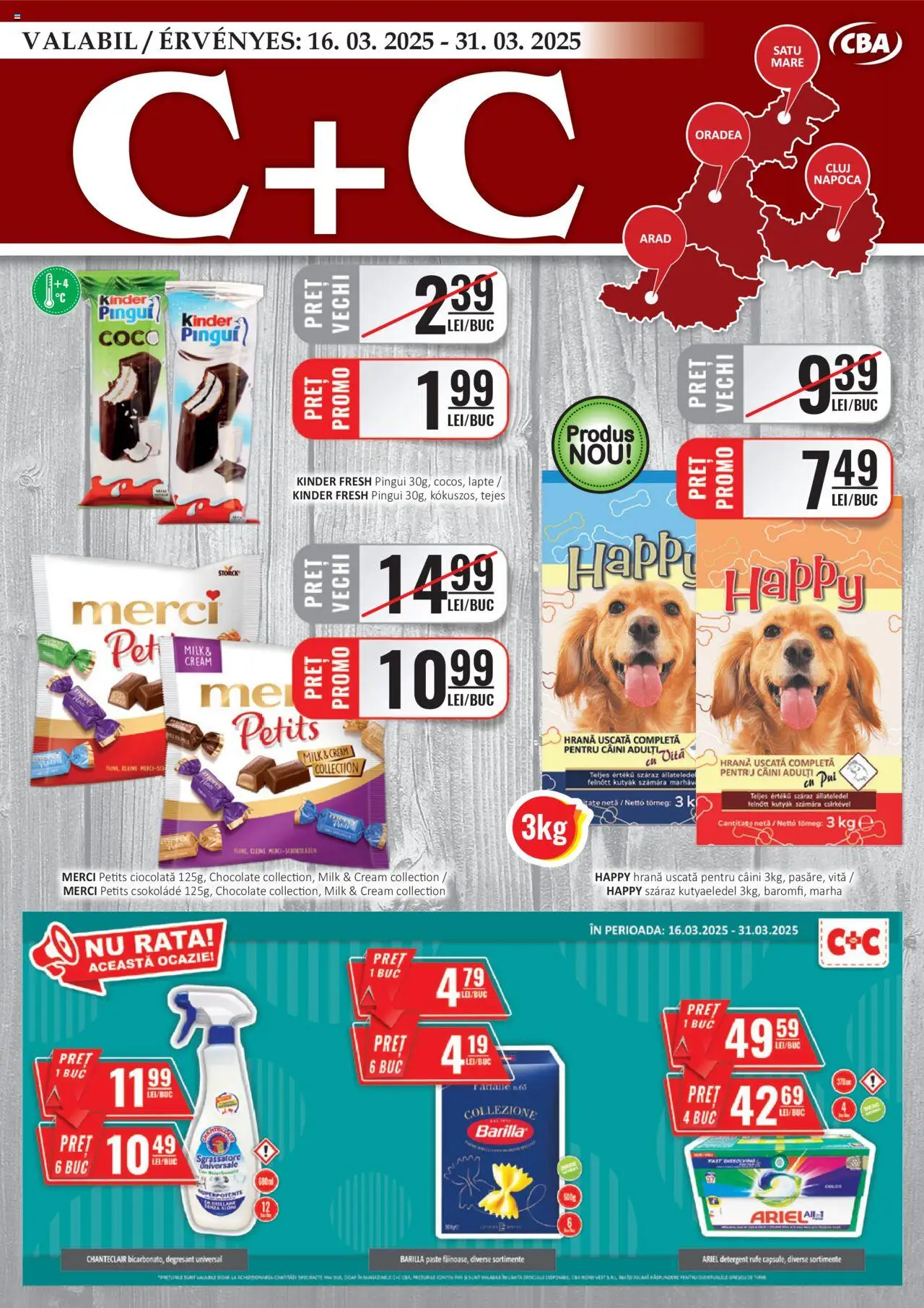 Catalog CBA 16 - 31 Martie 2025 | Pagina 1 | Produse: Rață, Lapte, Ciocolată, Detergent