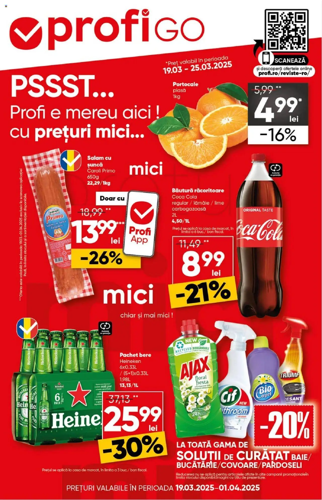 Catalog Profi 19 Martie - 1 Aprilie 2025 | Pagina 1 | Produse: Lime, Mici, Salam, Portocale