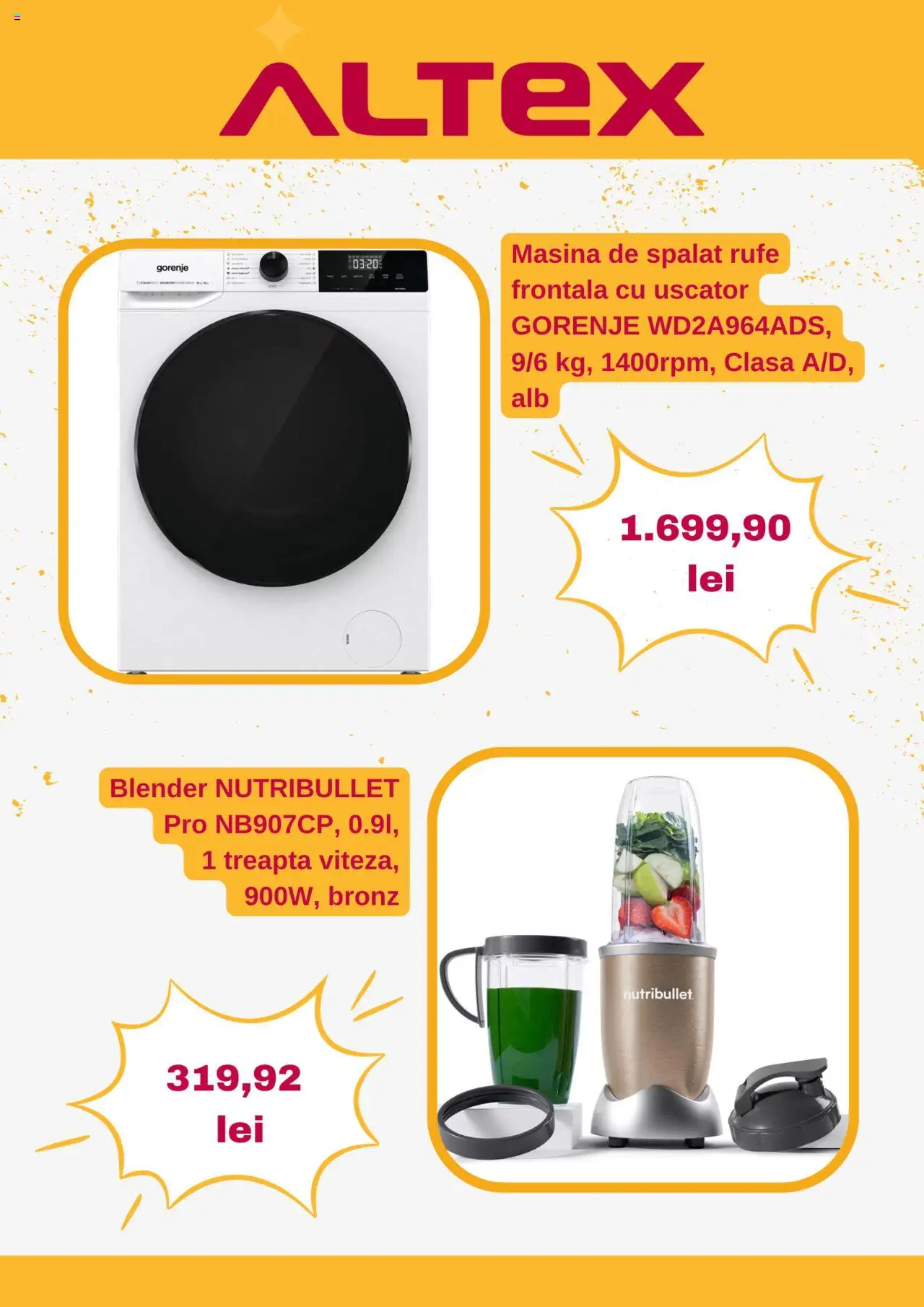 Catalog Altex 20 - 26 Martie 2025 | Pagina 6 | Produse: Blender, Mașină De Spălat, Uscător