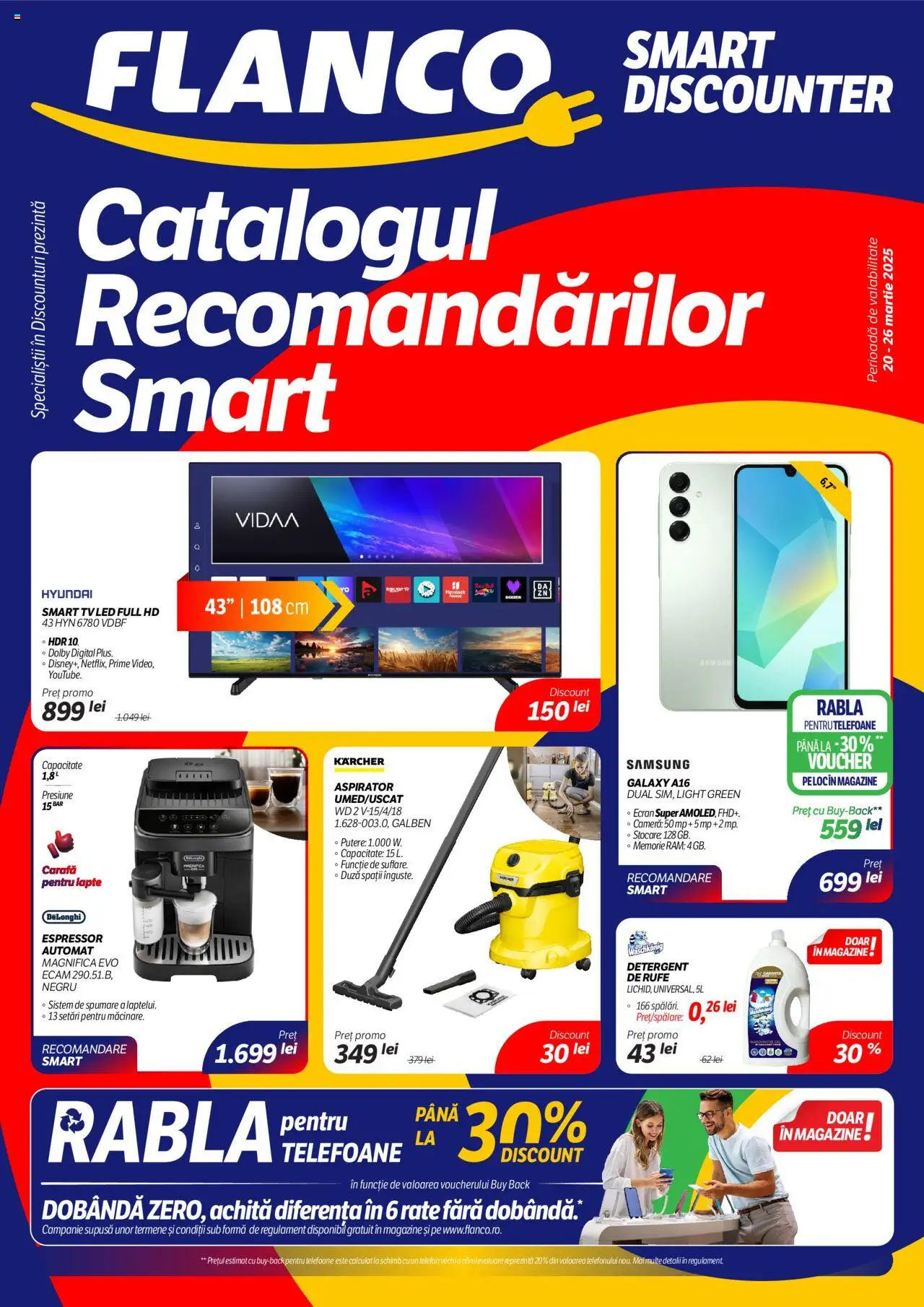 Catalog Flanco 20 - 26 Martie 2025 | Pagina 1 | Produse: Espressor, Telefon, Aspirator, Carafă