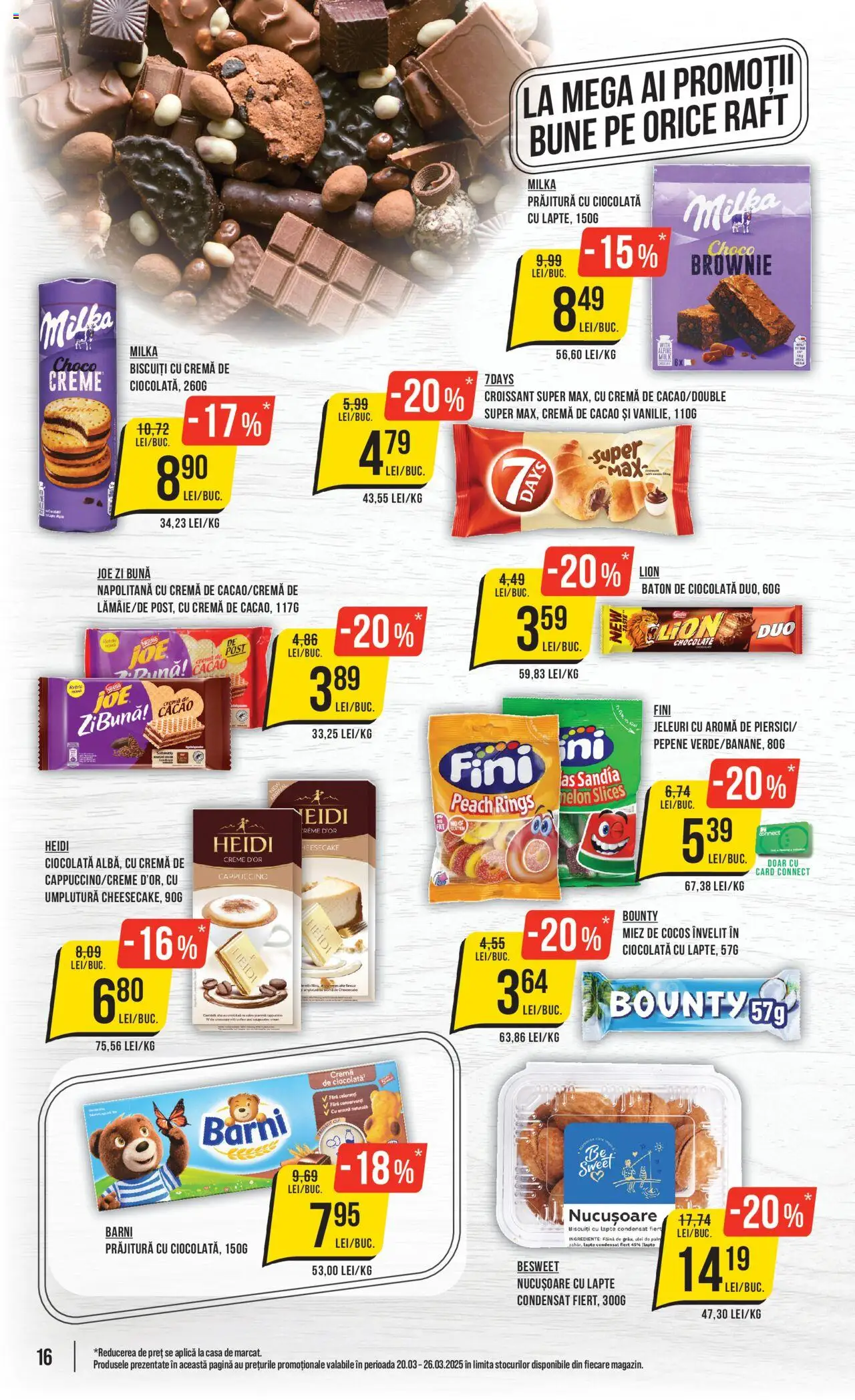 Catalog Mega Image 20 - 26 Martie 2025 | Pagina 16 | Produse: Raft, Prăjitură, Lapte, Biscuiți