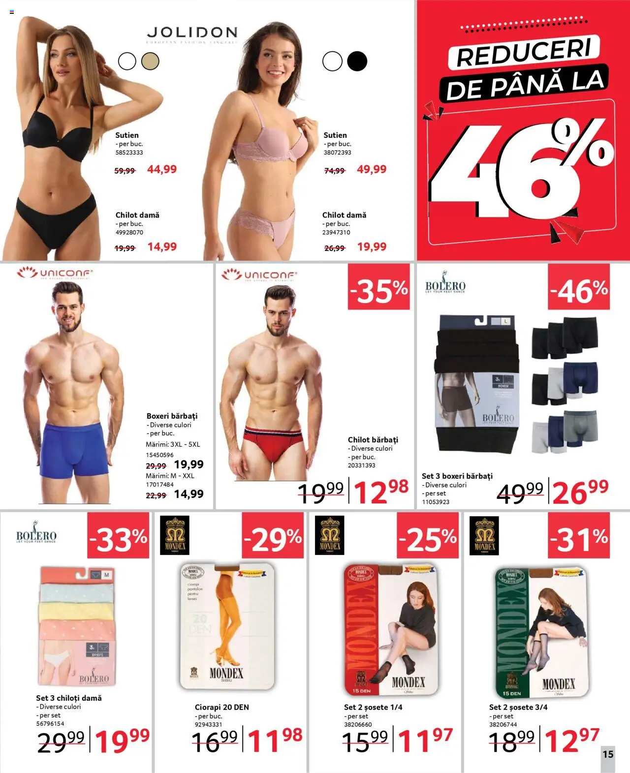 Catalog Selgros 21 Martie - 3 Aprilie 2025 | Pagina 15 | Produse: Chiloți, Sutien, Șosete, Boxeri