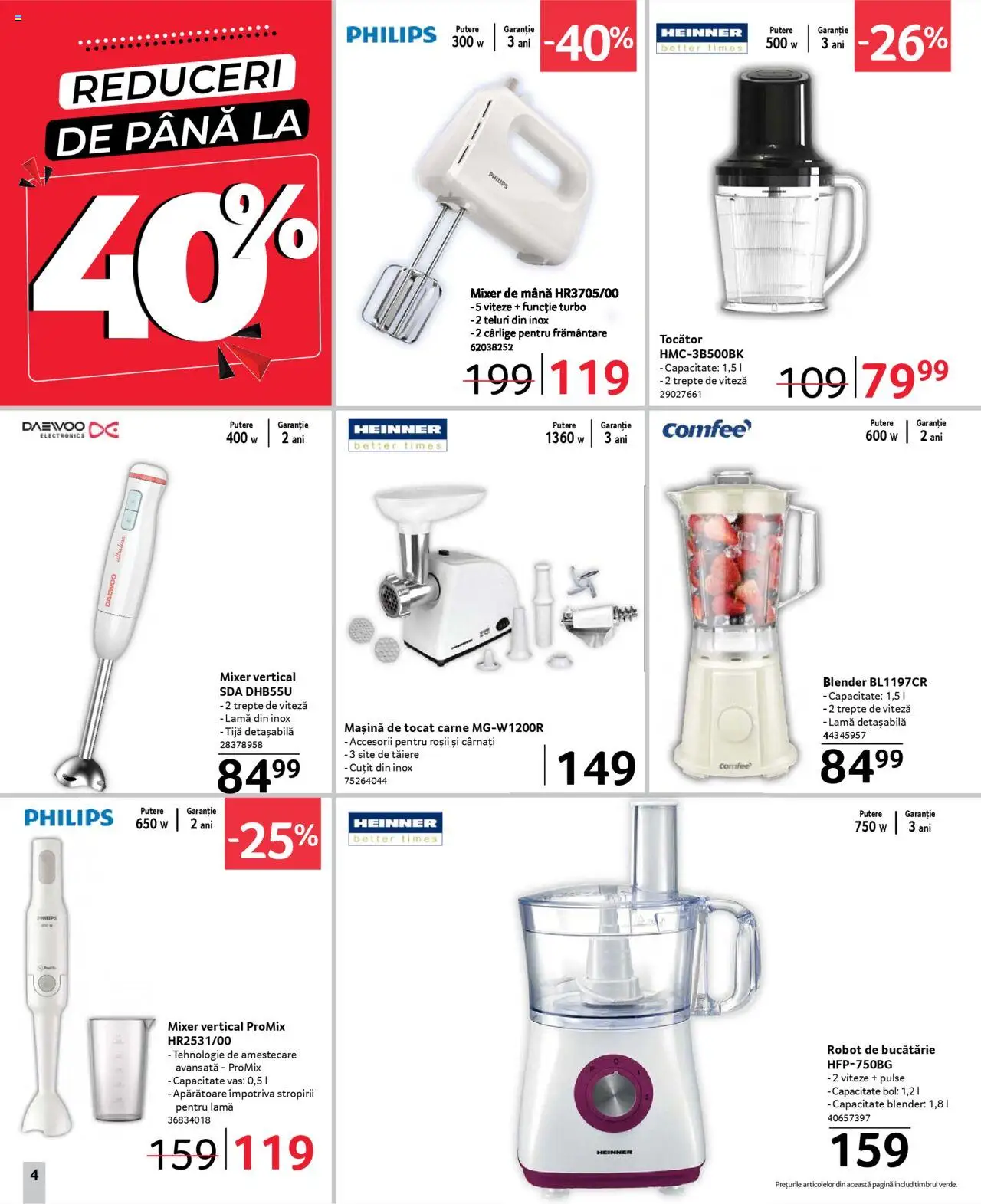 Catalog Selgros 21 Martie - 3 Aprilie 2025 | Pagina 4 | Produse: Robot de bucătarie, Mixer, Tocător, Cârnați