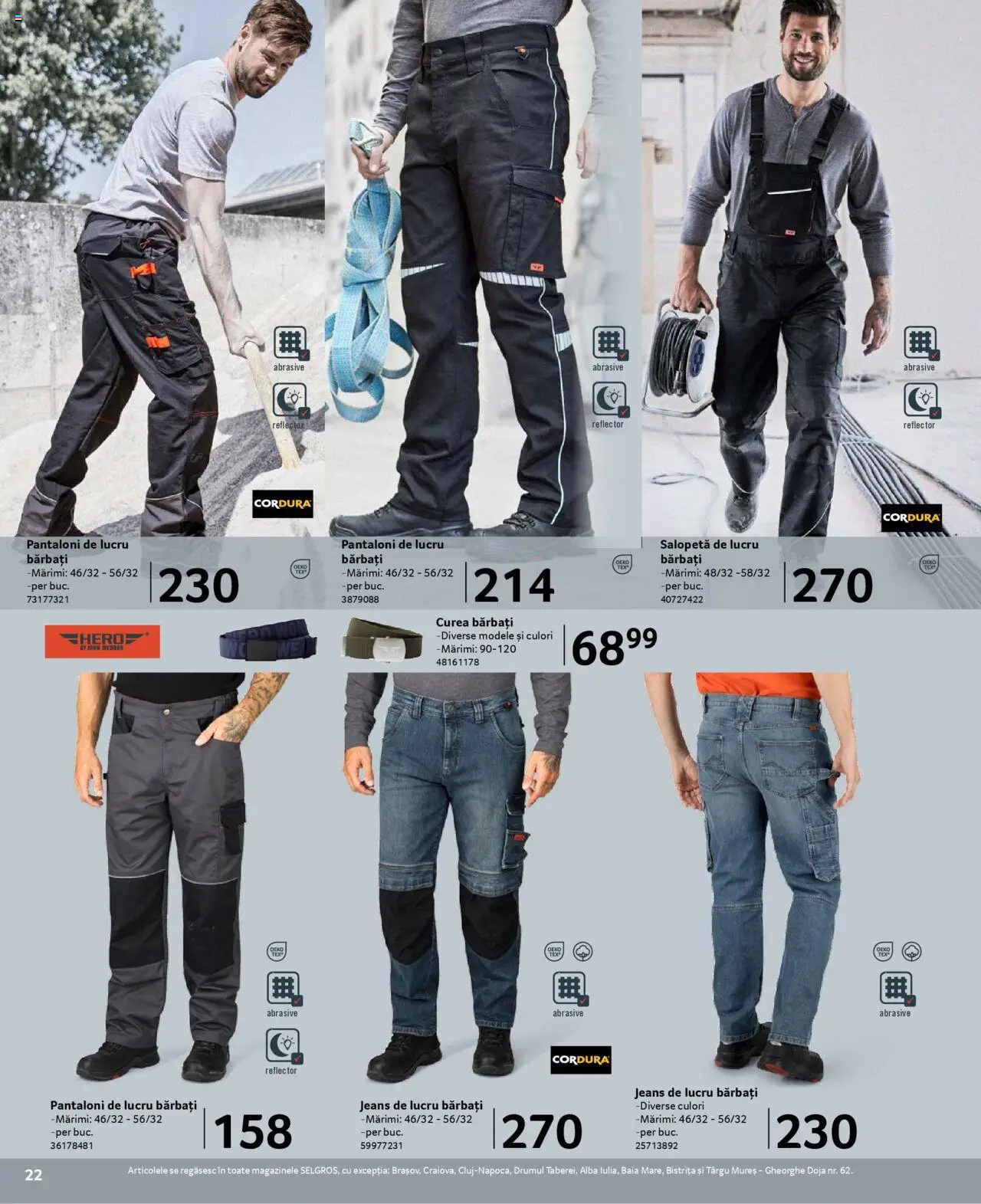 Catalog Selgros 21 Martie - 19 Aprilie 2025 | Pagina 22 | Produse: Curea, Pantaloni, Salopetă