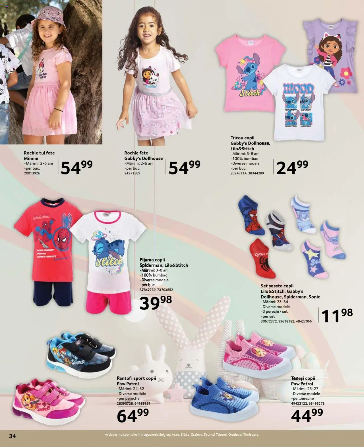 Catalog Selgros 21 Martie - 19 Aprilie 2025 | Pagina 34 | Produse: Rochie, Pantofi, Tricou, Șosete