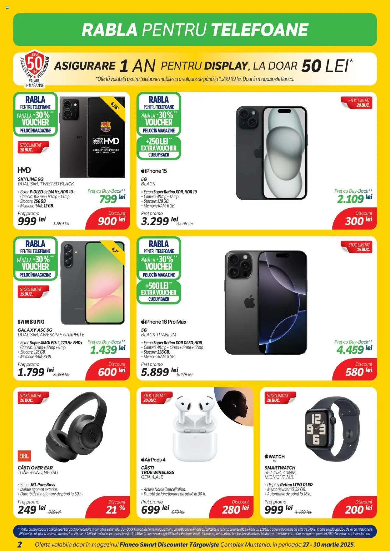 Catalog Flanco 27 - 30 Martie 2025 | Pagina 2 | Produse: Telefon, Memorie, Căști, Cameră