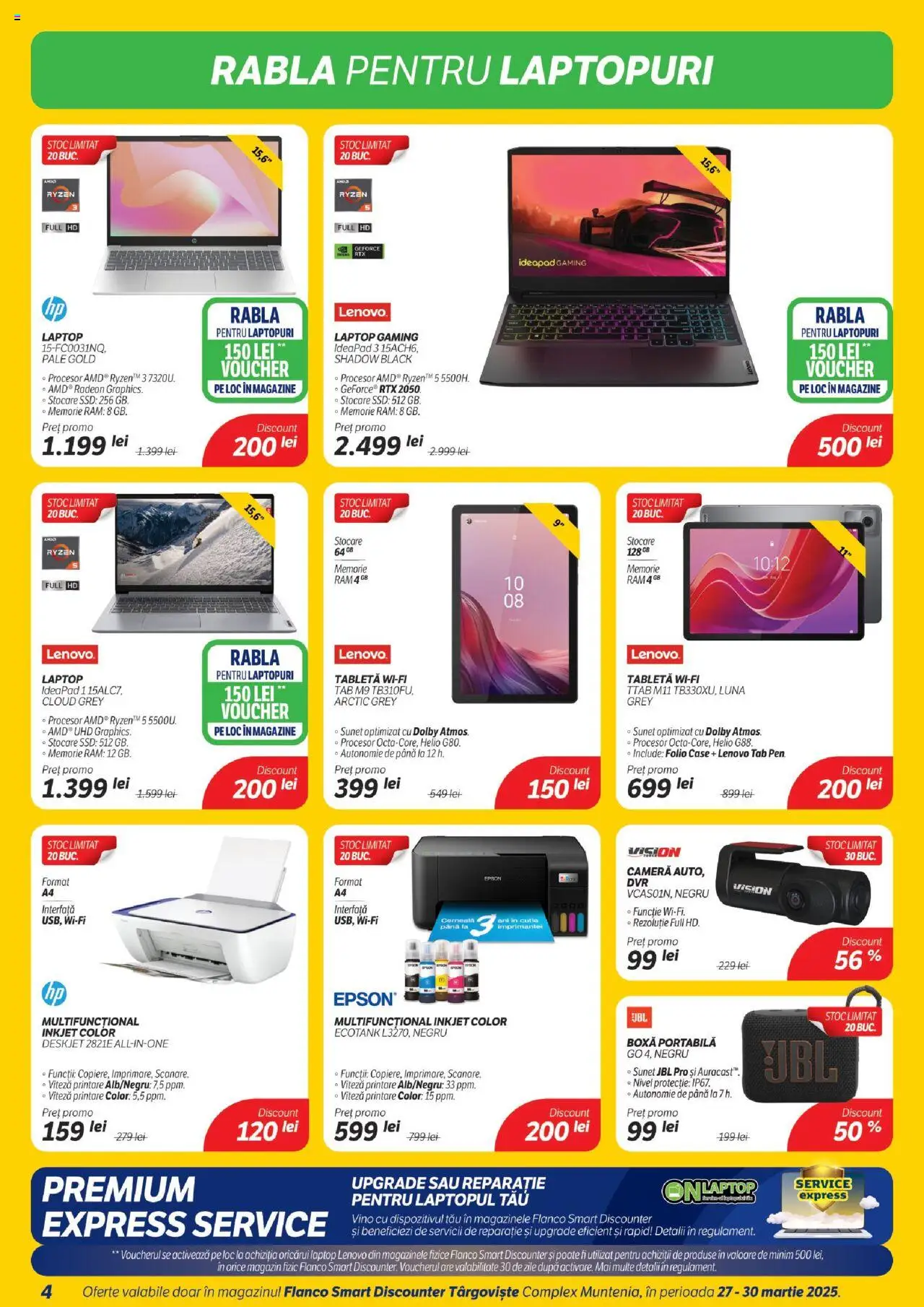 Catalog Flanco 27 - 30 Martie 2025 | Pagina 4 | Produse: Laptop, Tabletă, Cameră, Boxă portabilă