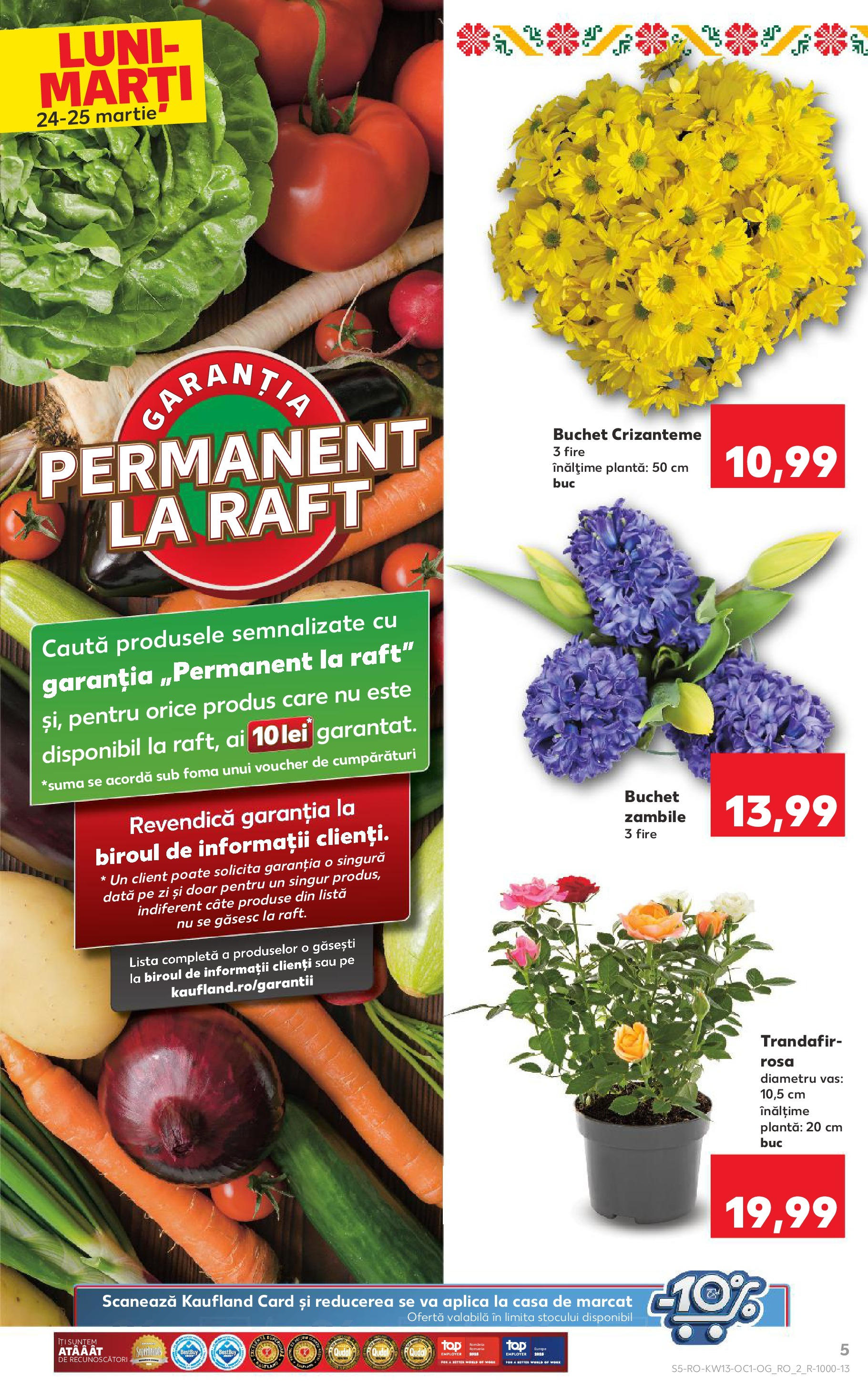 Catalog Kaufland 24 - 25 Martie 2025 | Pagina 5 | Produse: Trandafir, Raft