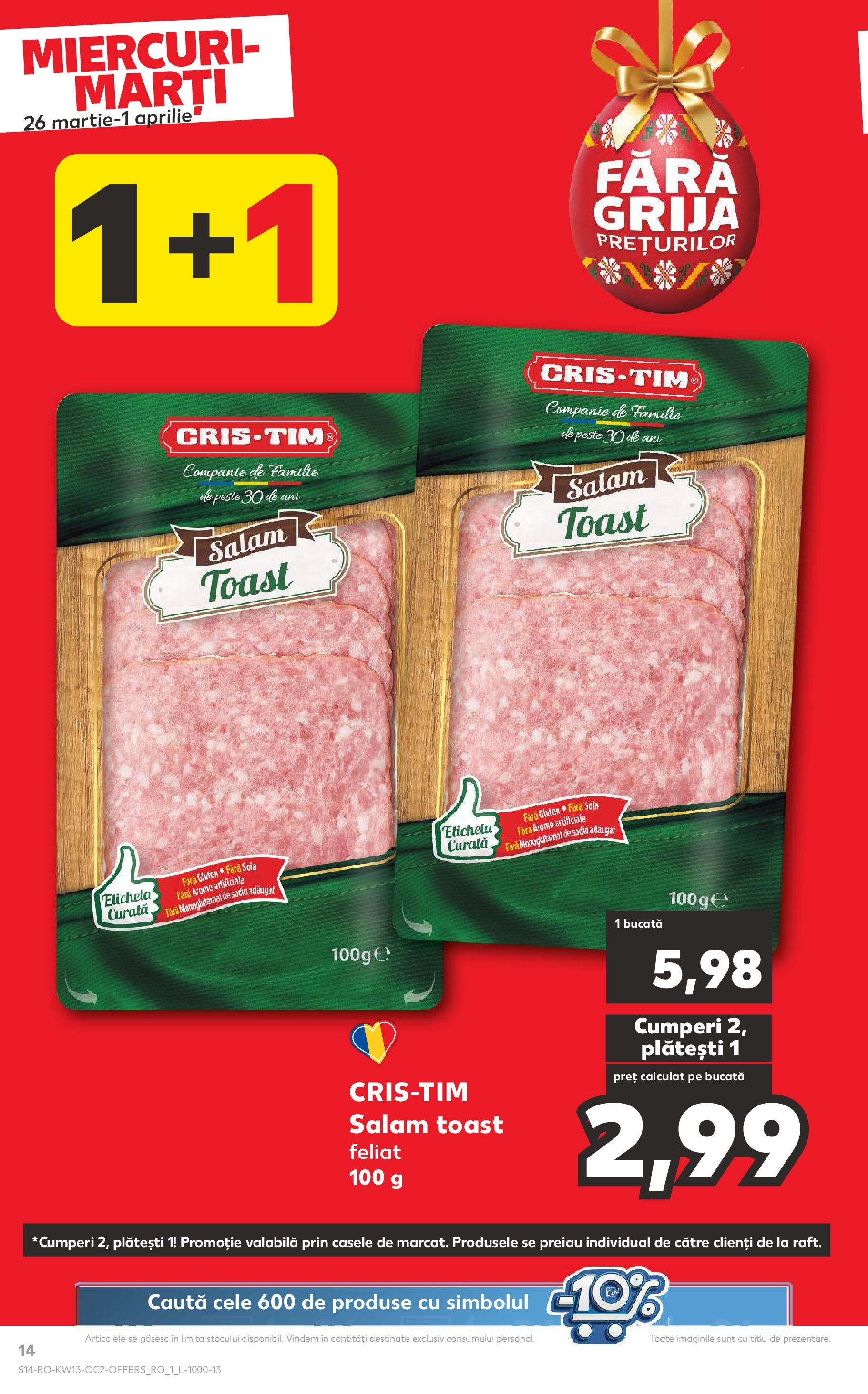 Catalog Kaufland 26 Martie - 1 Aprilie 2025 | Pagina 14 | Produse: Pară, Salam, Pește