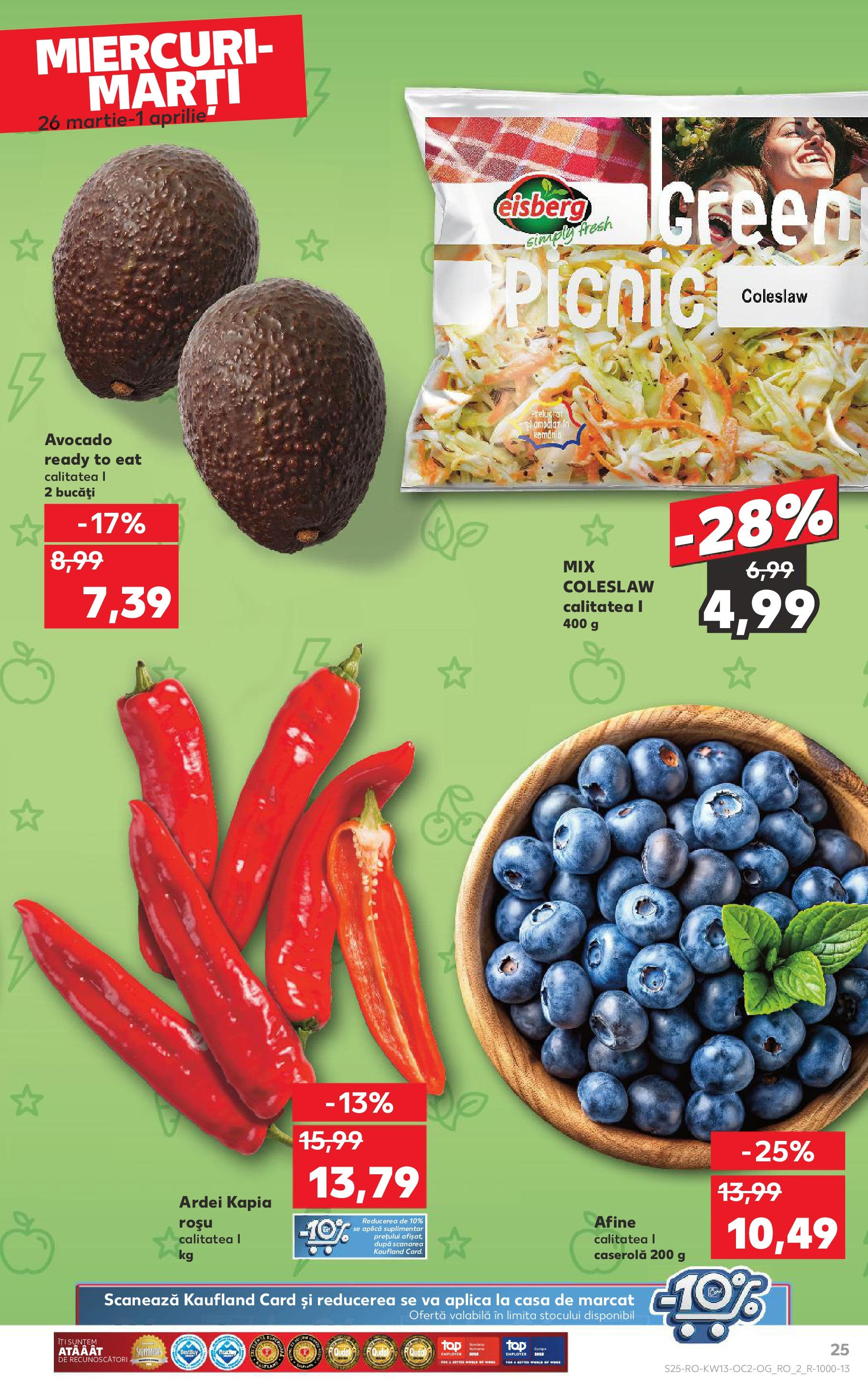 Catalog Kaufland 26 Martie - 1 Aprilie 2025 | Pagina 25 | Produse: Afine, Ardei, Avocado