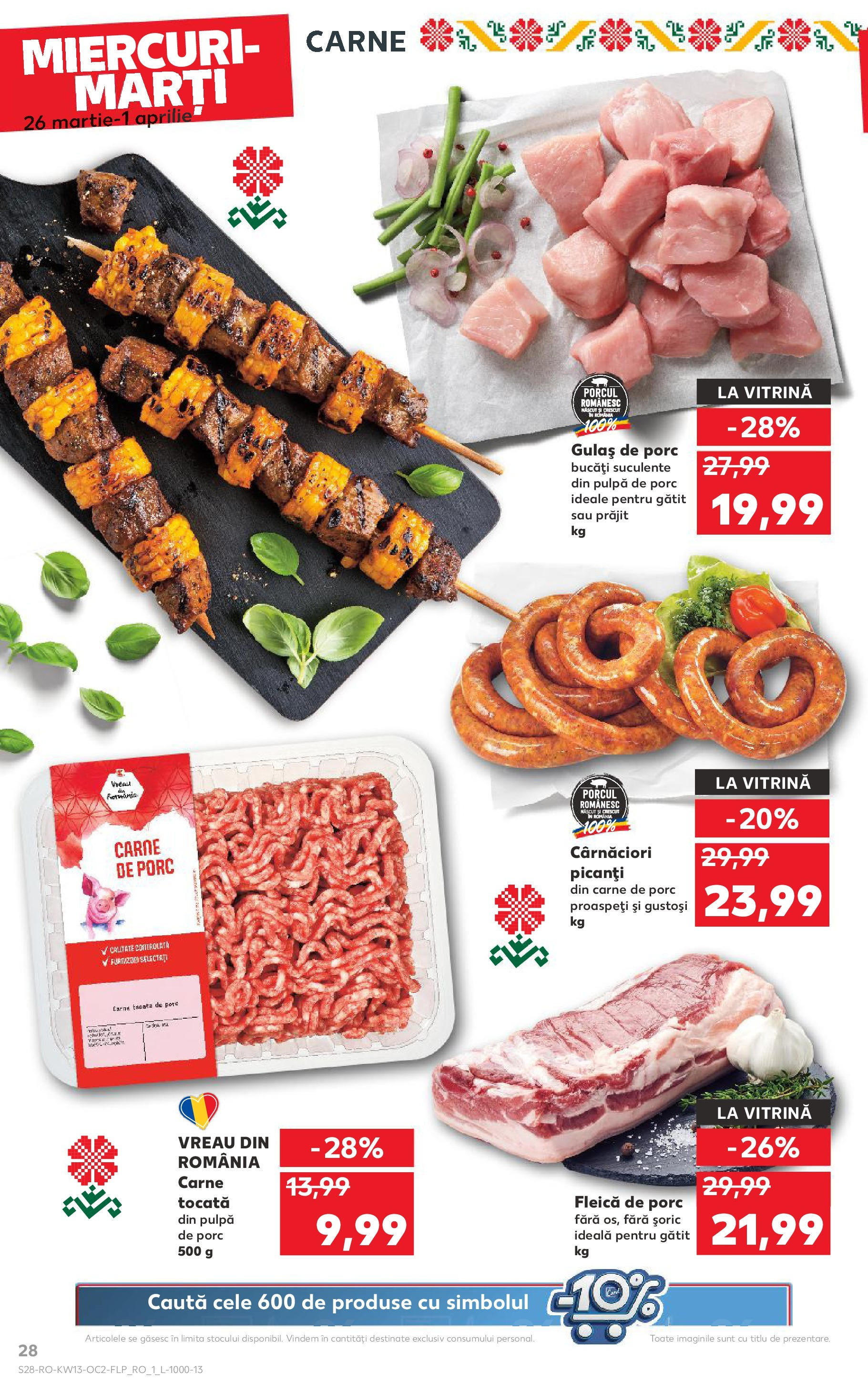 Catalog Kaufland 26 Martie - 1 Aprilie 2025 | Pagina 28 | Produse: Vitrină, Carne De Porc, Gulaș, Fleică