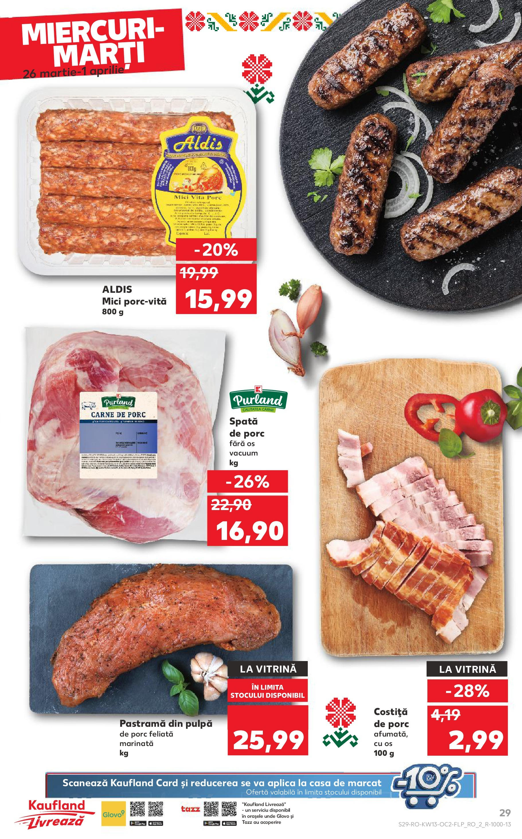 Catalog Kaufland 26 Martie - 1 Aprilie 2025 | Pagina 29 | Produse: Vitrină, Mici, Carne De Porc