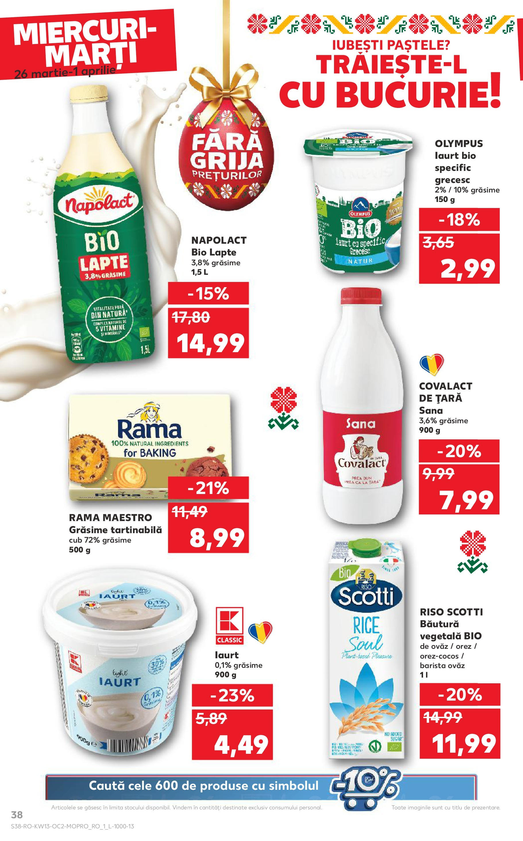 Catalog Kaufland 26 Martie - 1 Aprilie 2025 | Pagina 38 | Produse: Şerit ödül, Tırnak makası, Iaurt, Orez