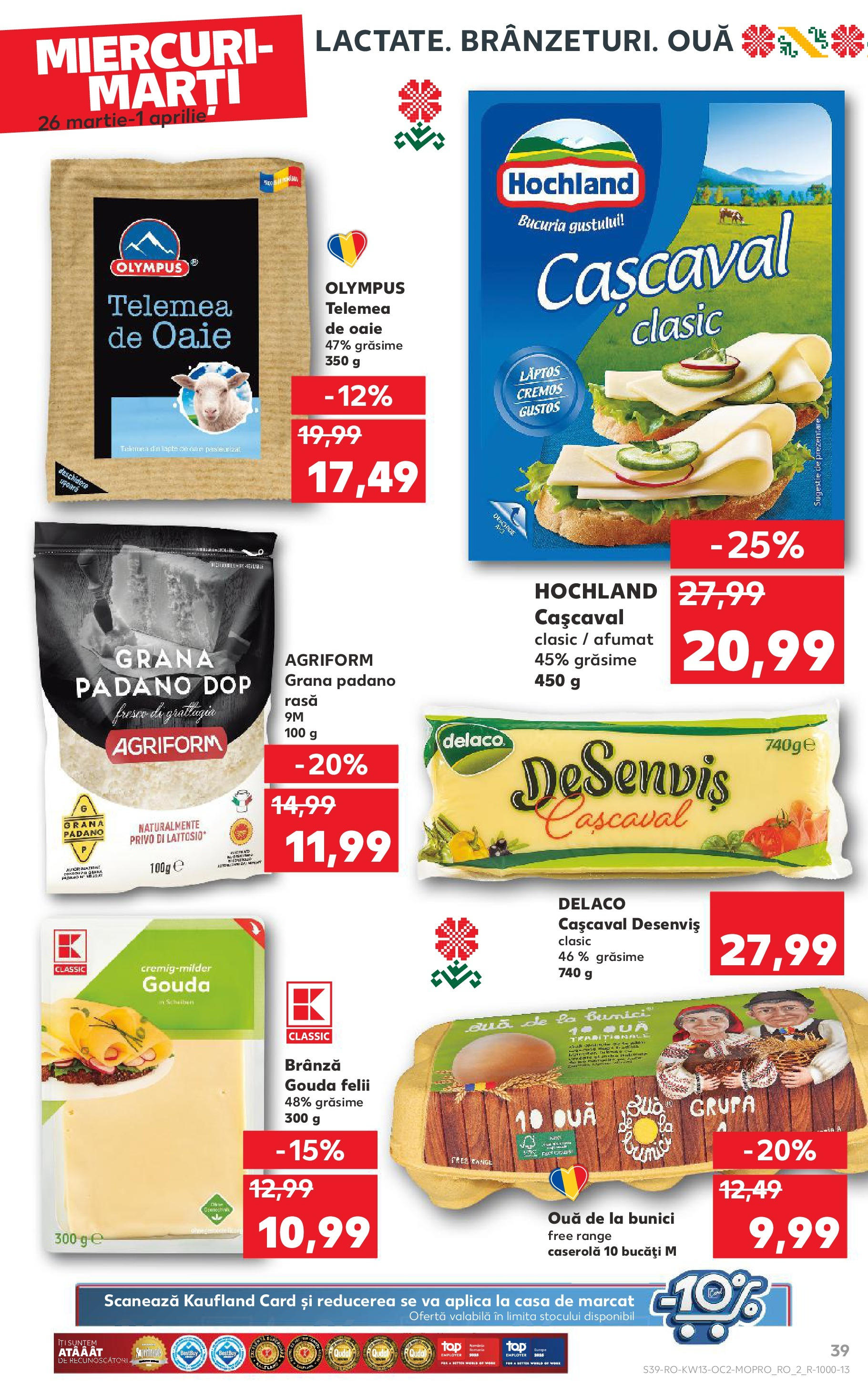 Catalog Kaufland 26 Martie - 1 Aprilie 2025 | Pagina 39 | Produse: Light Kedi Konservesi, Cașcaval, Ouă, Gouda