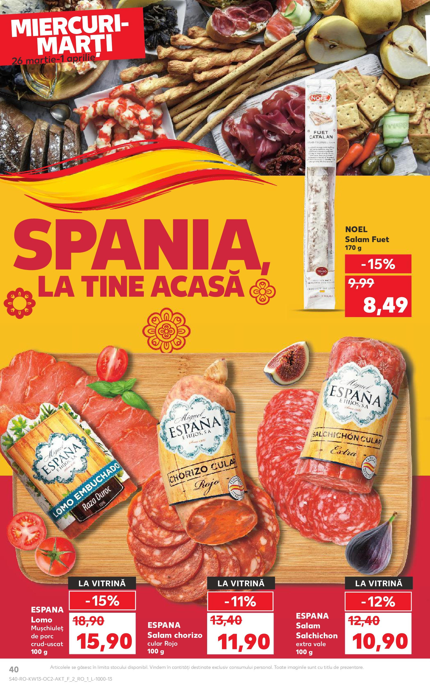 Catalog Kaufland 26 Martie - 1 Aprilie 2025 | Pagina 40 | Produse: Vitrină, Salam