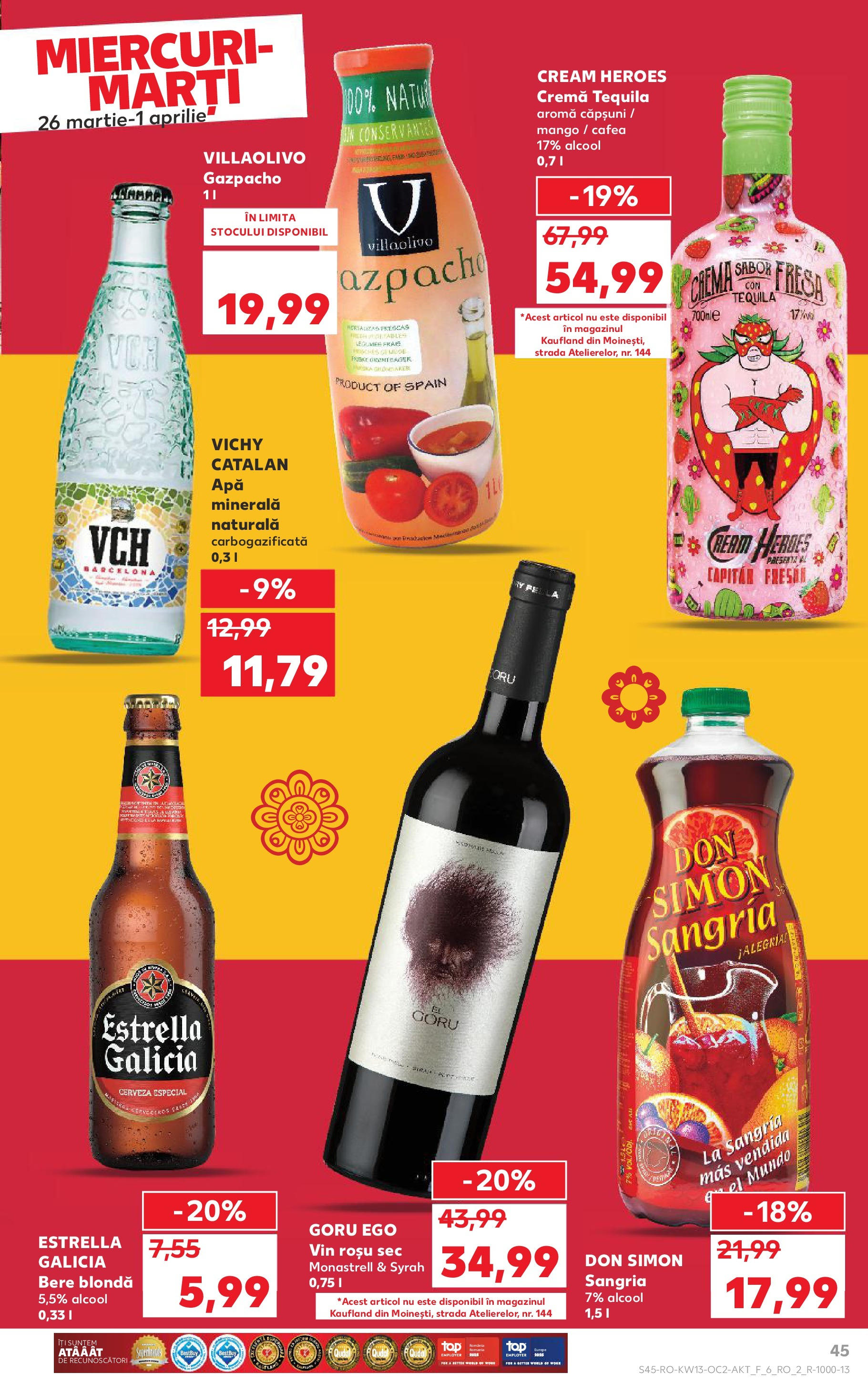 Catalog Kaufland 26 Martie - 1 Aprilie 2025 | Pagina 45 | Produse: Cremă, Cafea, Vin, Bere