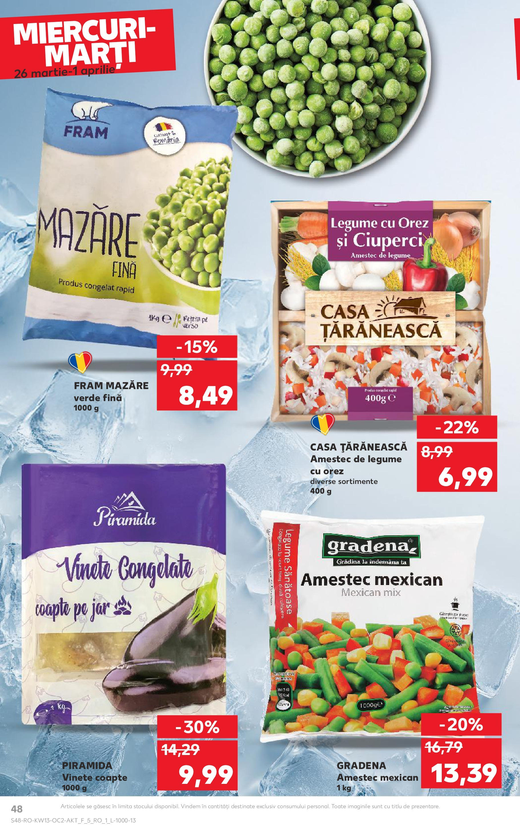 Catalog Kaufland 26 Martie - 1 Aprilie 2025 | Pagina 48 | Produse: Mazăre, Ciuperci, Orez, Legume