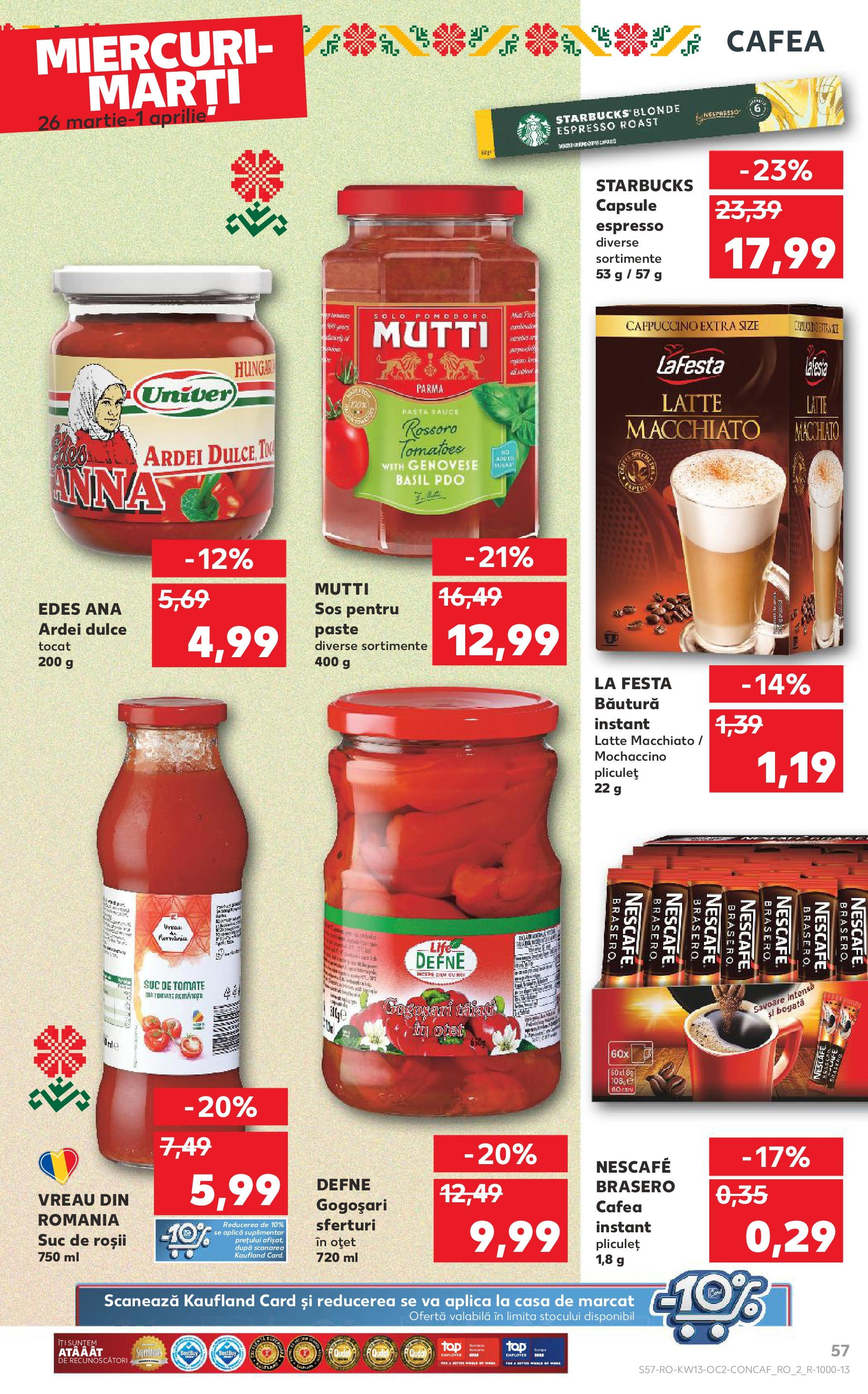 Catalog Kaufland 26 Martie - 1 Aprilie 2025 | Pagina 57 | Produse: Ardei, Oțet, Roșii, Sos