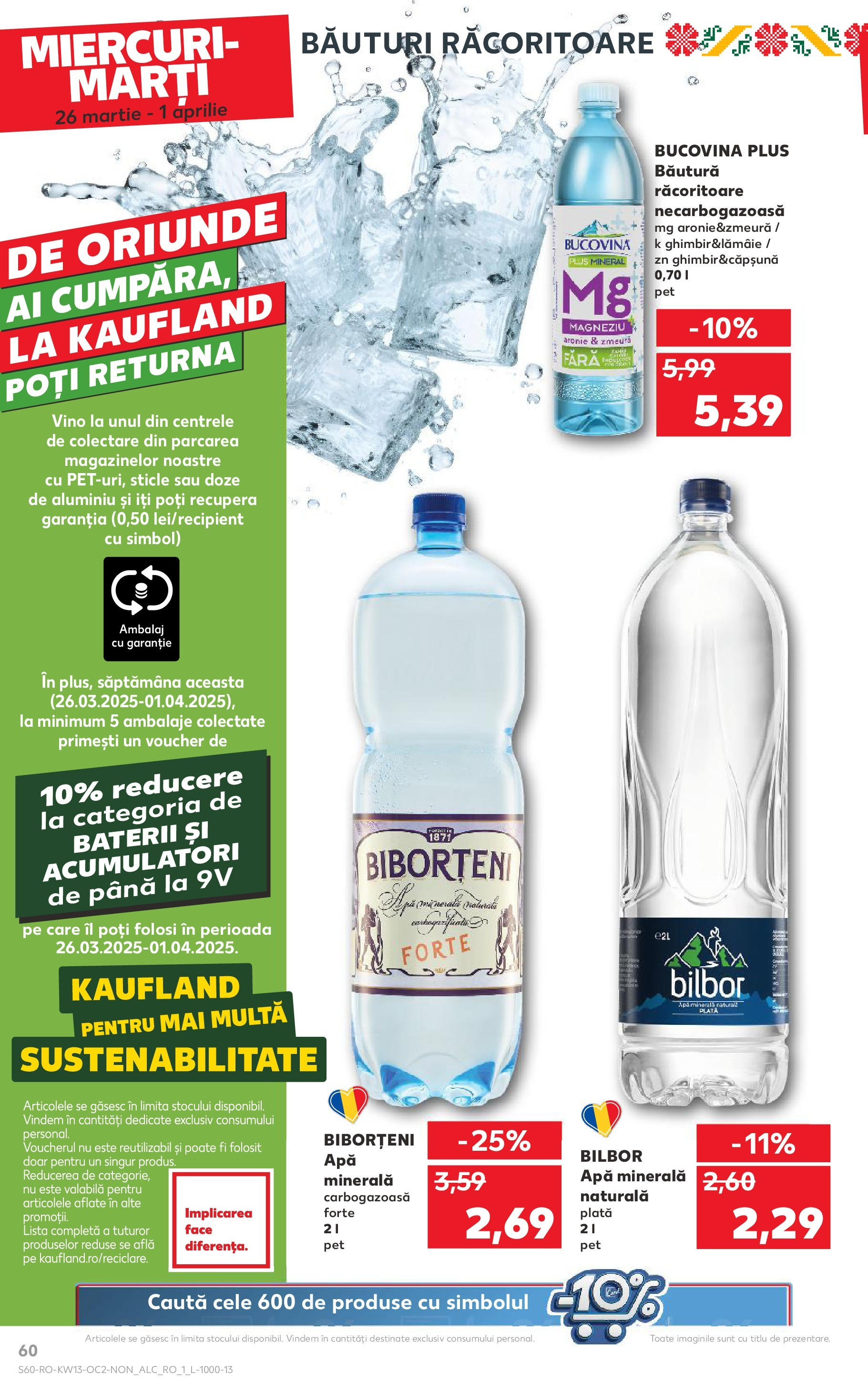 Catalog Kaufland 26 Martie - 1 Aprilie 2025 | Pagina 60 | Produse: Zmeură, Yazı tahtası kalemi, Baterii, Apă