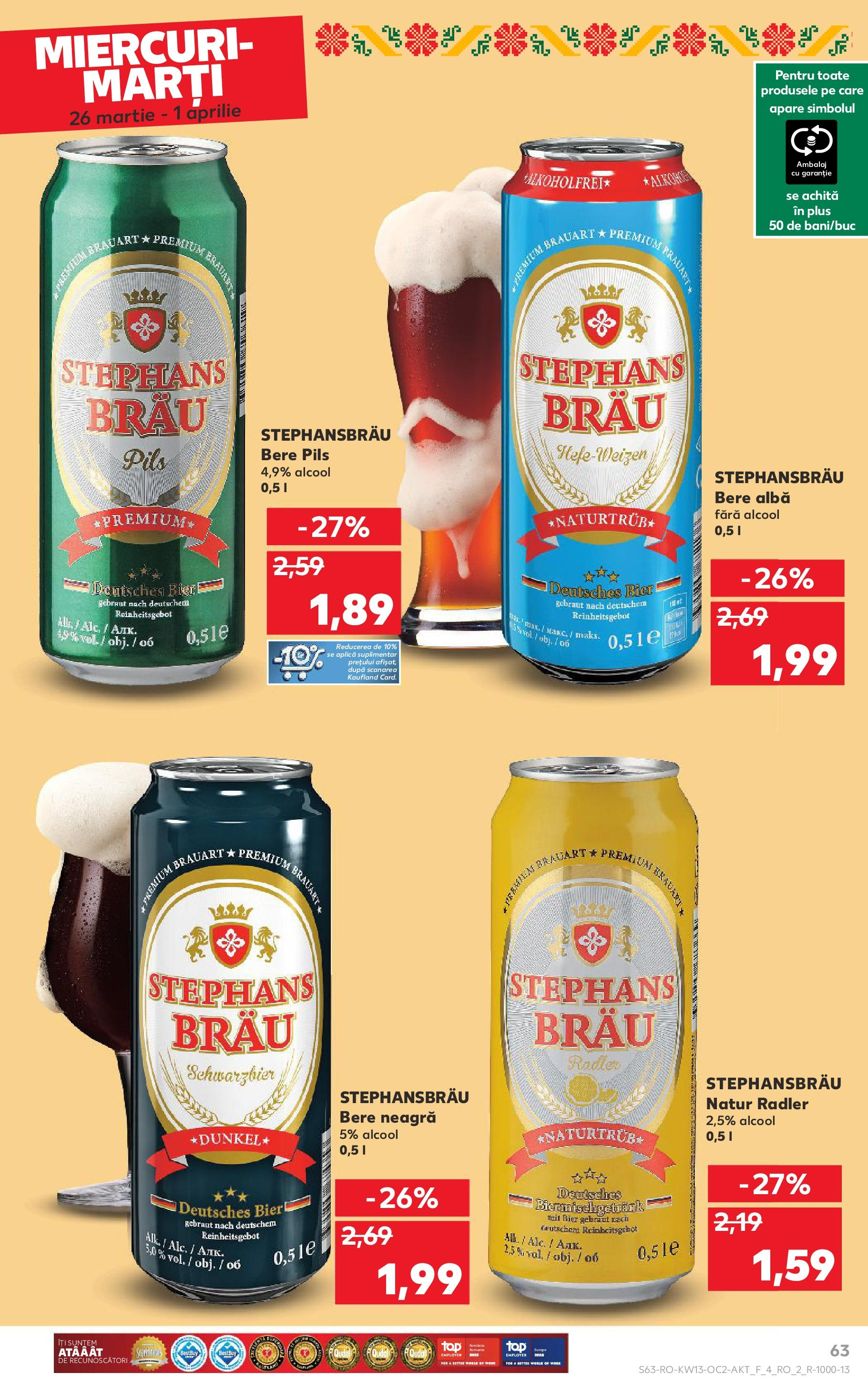 Catalog Kaufland 26 Martie - 1 Aprilie 2025 | Pagina 63 | Produse: Bere