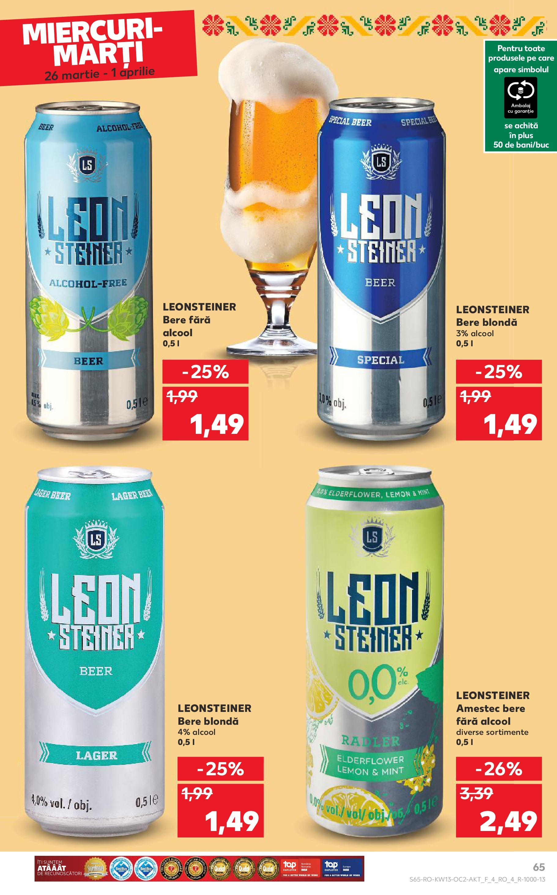 Catalog Kaufland 26 Martie - 1 Aprilie 2025 | Pagina 65 | Produse: Bere