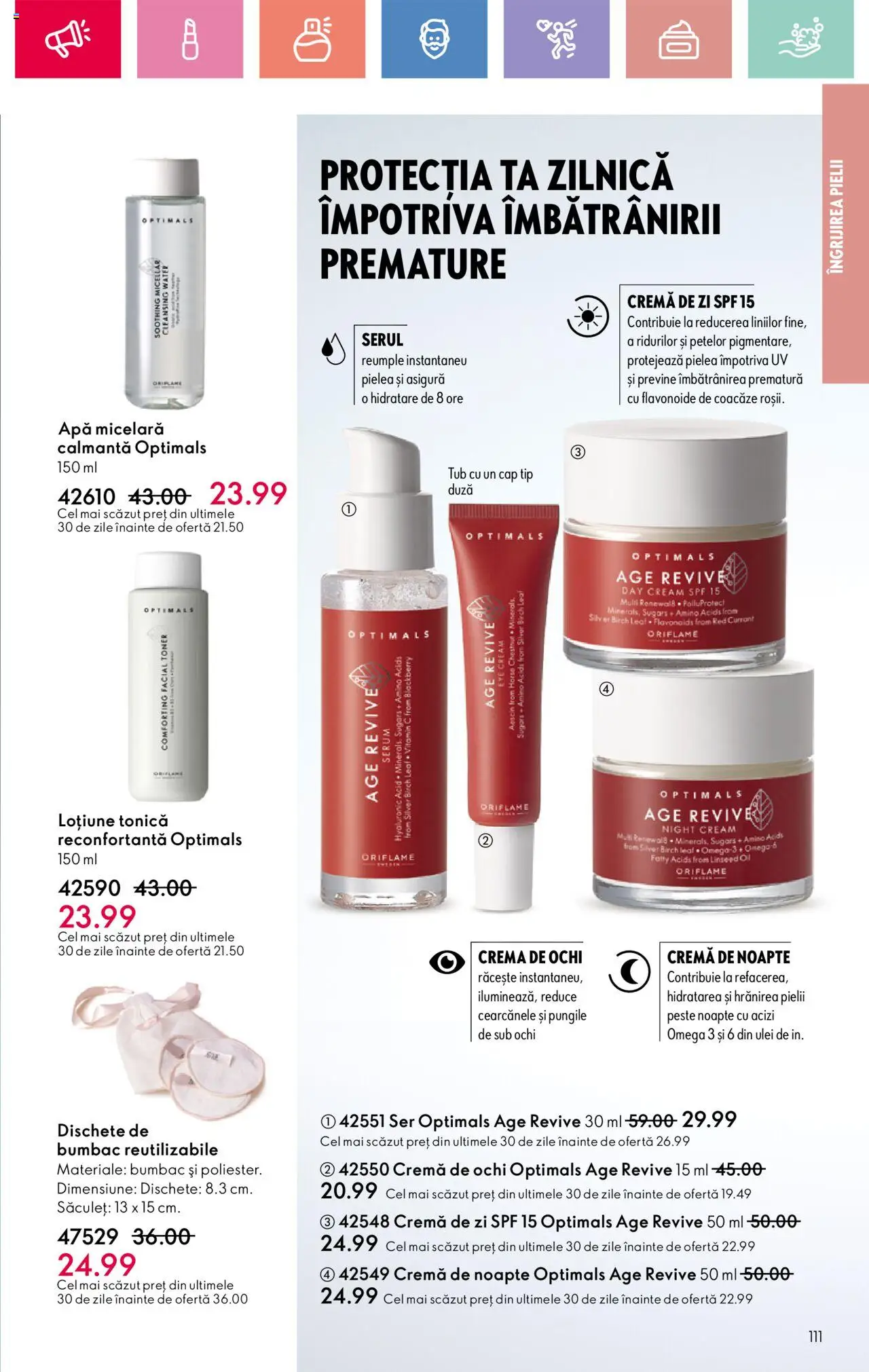 Catalog Oriflame 13 Aprilie - 3 Mai 2025 | Pagina 111 | Produse: Loțiune tonică, Cremă de zi, Cremă, Pește