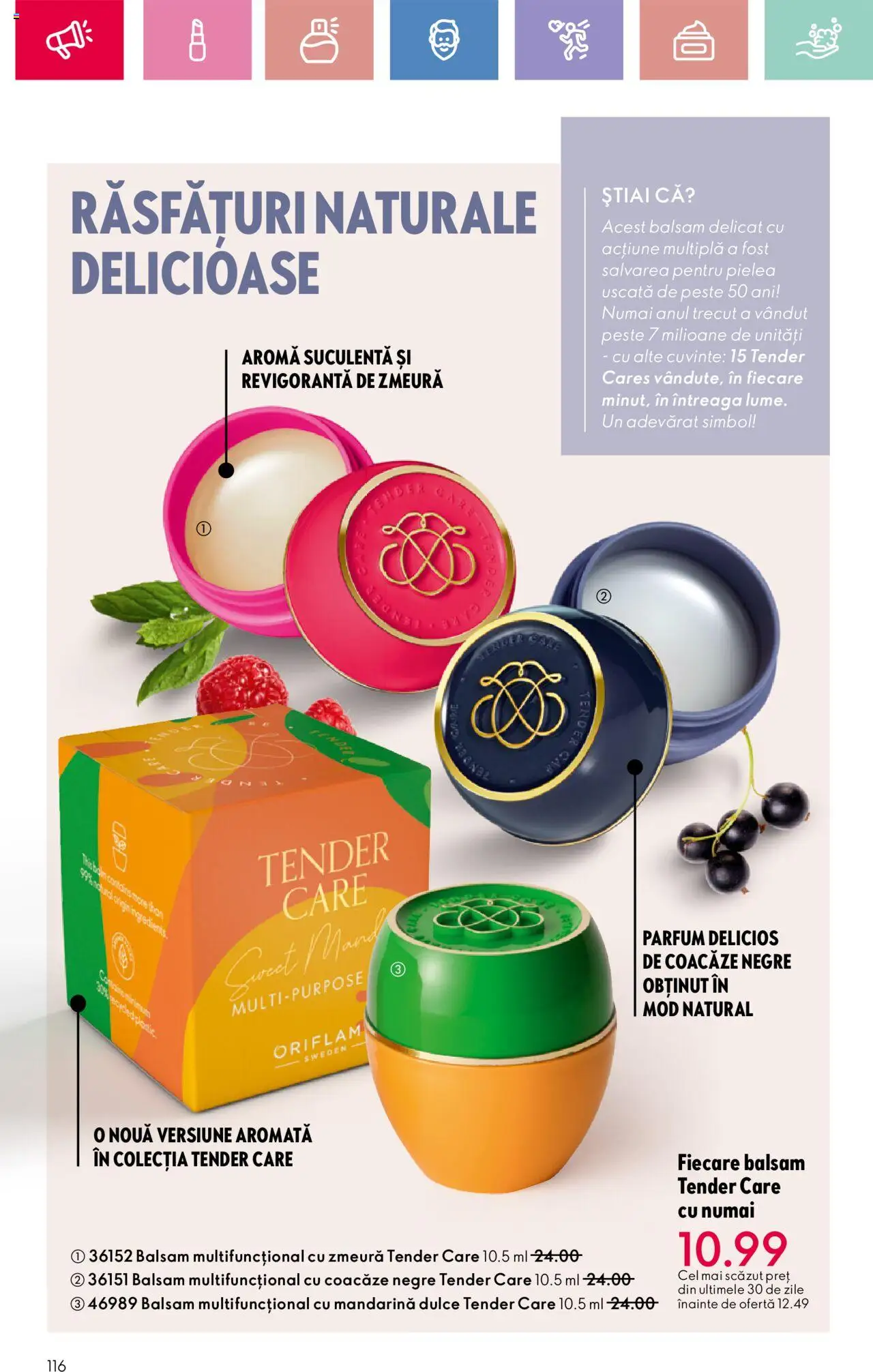 Catalog Oriflame 13 Aprilie - 3 Mai 2025 | Pagina 116 | Produse: Zmeură, Parfum, Balsam, Pește