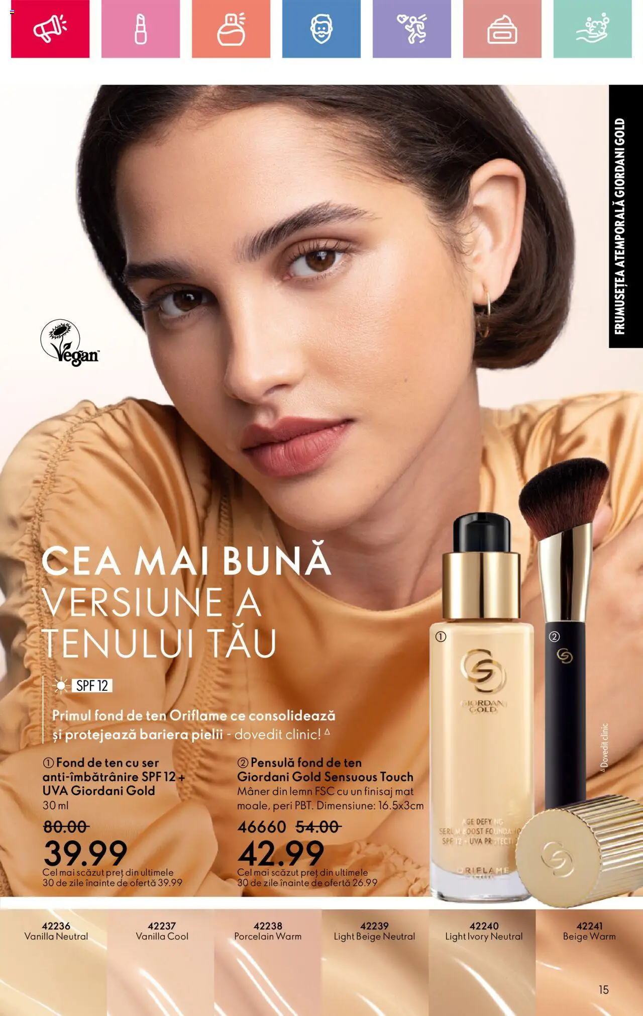 Catalog Oriflame 13 Aprilie - 3 Mai 2025 | Pagina 15 | Produse: Fond de ten, Serum, Mâner