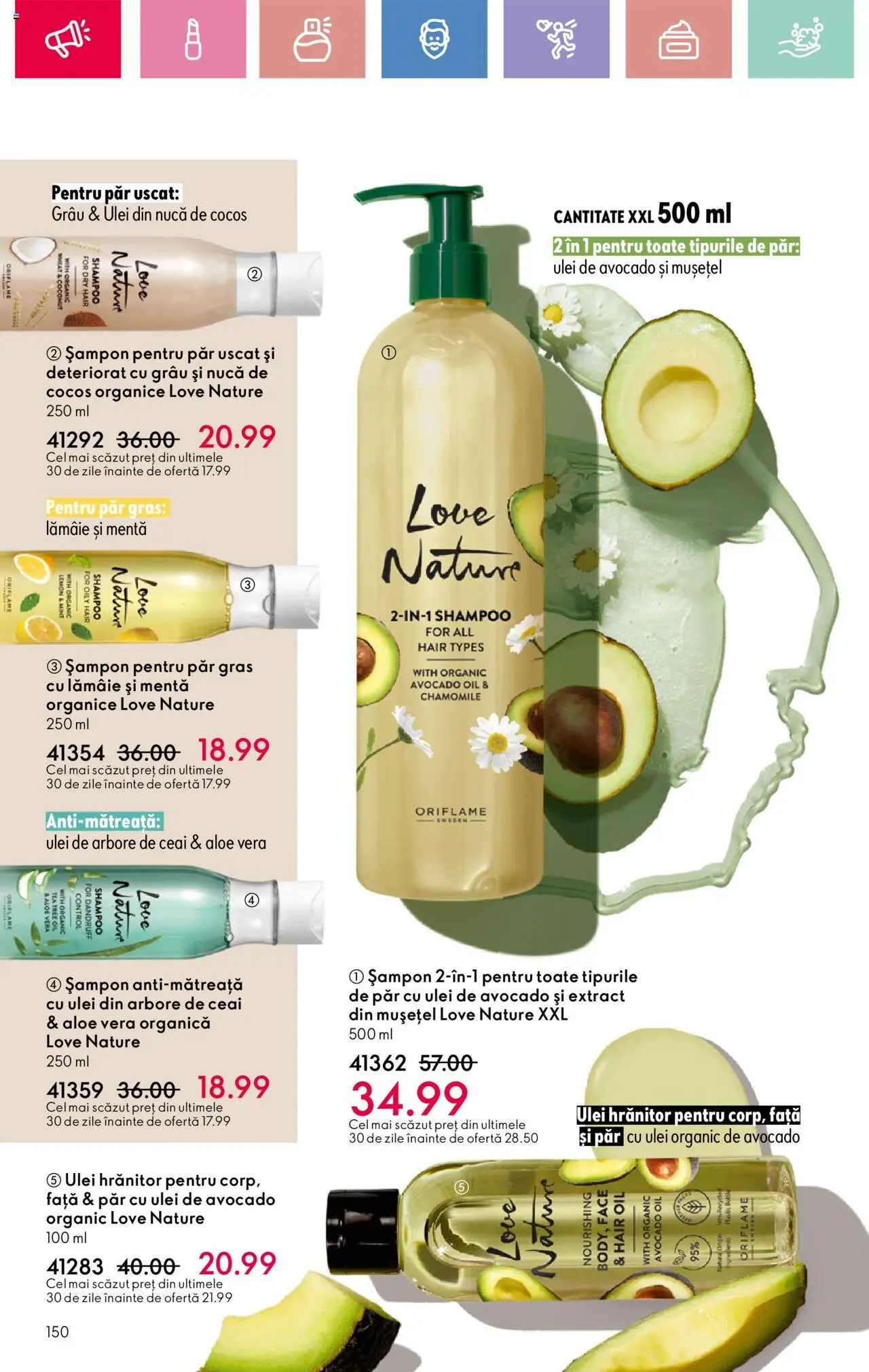 Catalog Oriflame 13 Aprilie - 3 Mai 2025 | Pagina 150 | Produse: Aloe vera, Șampon, Ceai, Lămâie