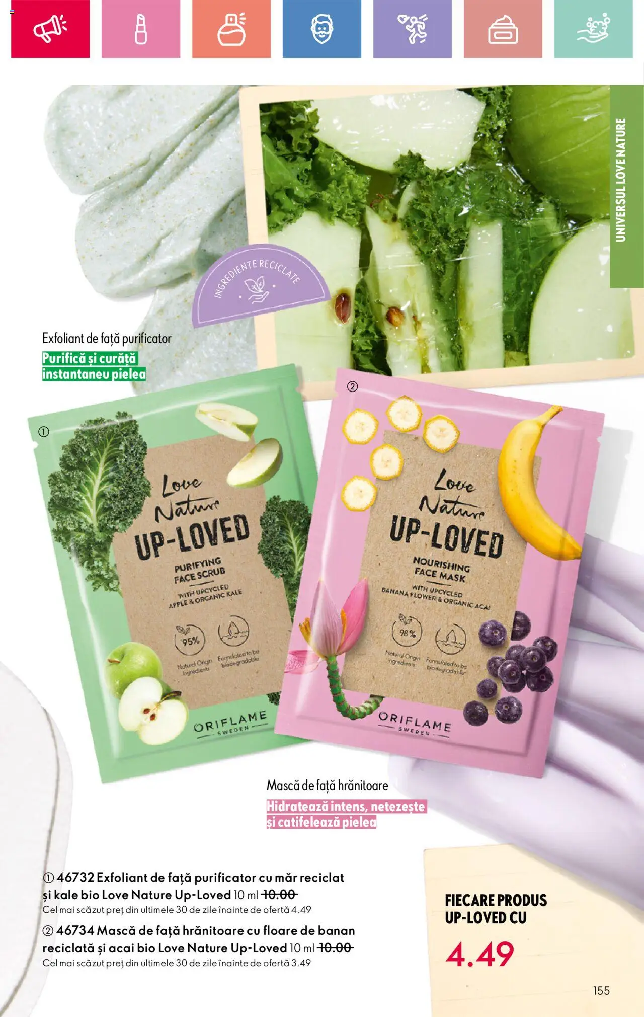 Catalog Oriflame 13 Aprilie - 3 Mai 2025 | Pagina 155 | Produse: Şerit ödül, Exfoliant, Scrub, Apple
