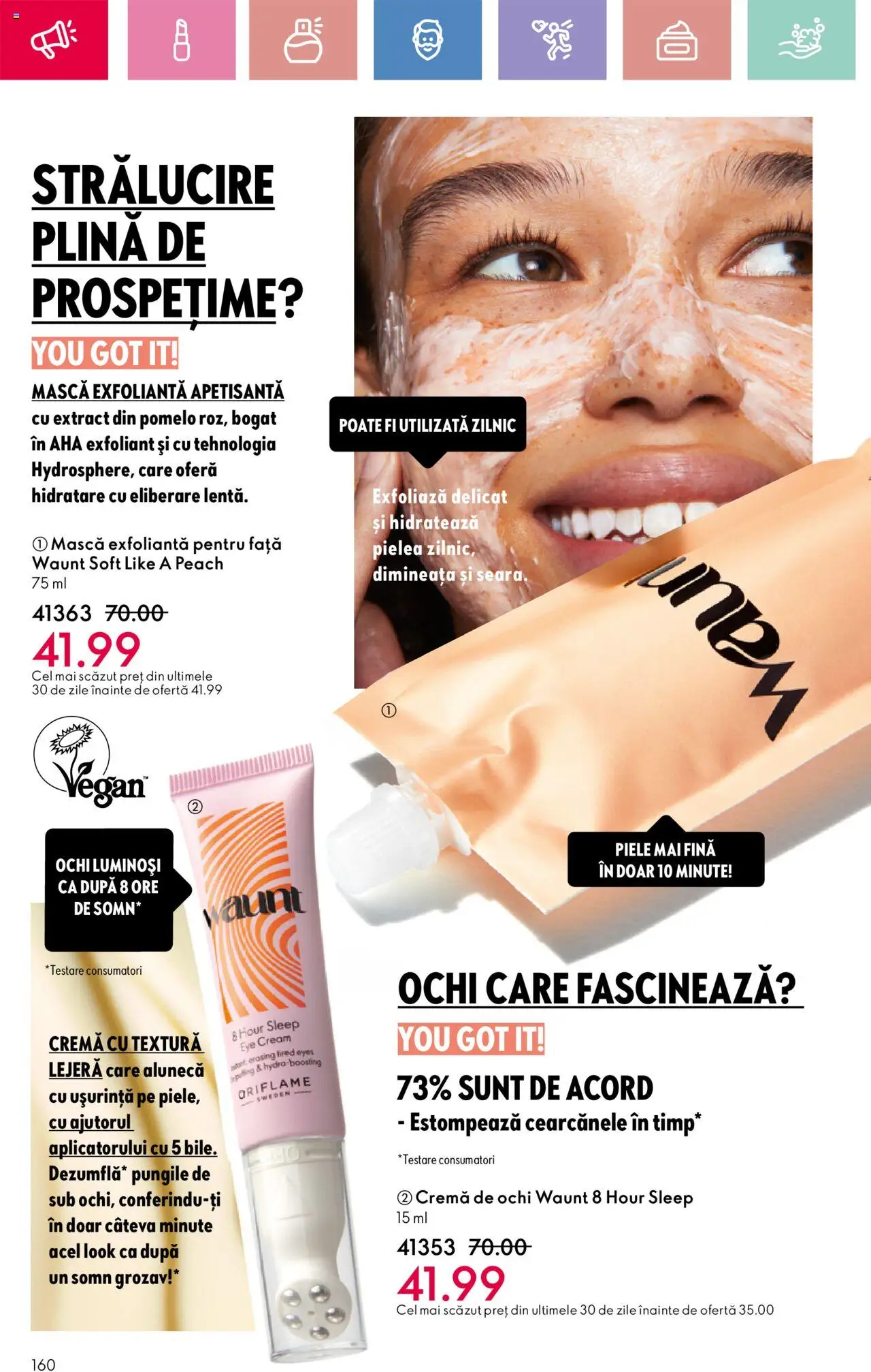 Catalog Oriflame 13 Aprilie - 3 Mai 2025 | Pagina 160 | Produse: Exfoliant, Cremă