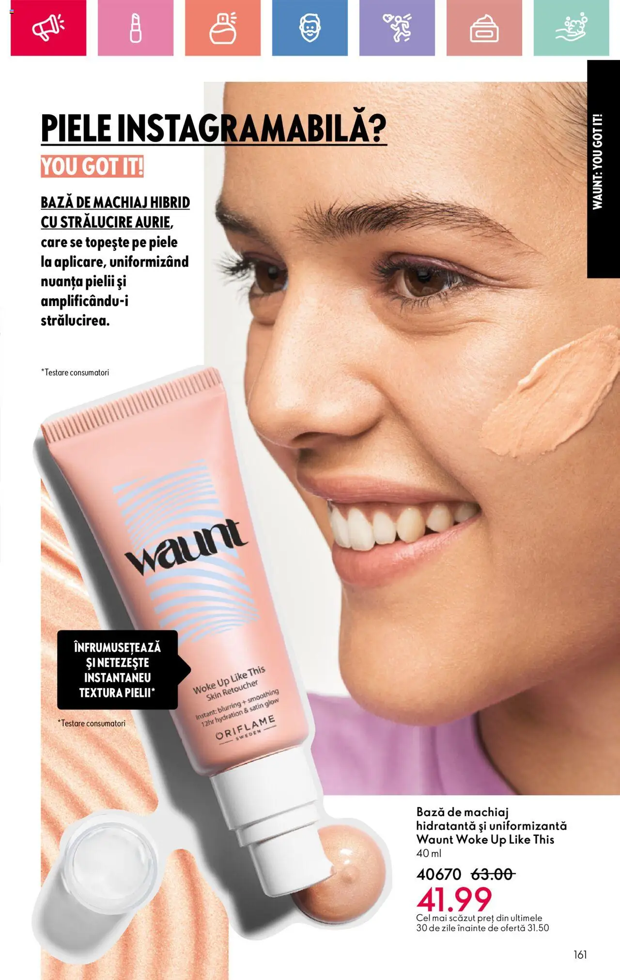 Catalog Oriflame 13 Aprilie - 3 Mai 2025 | Pagina 161 | Produse: Bază de machiaj, Machiaj