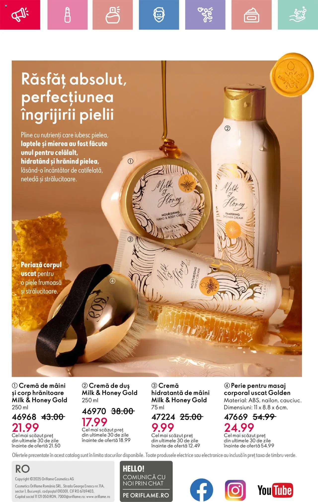 Catalog Oriflame 13 Aprilie - 3 Mai 2025 | Pagina 164 | Produse: Body, Duș, Cremă, Cremă de mâini