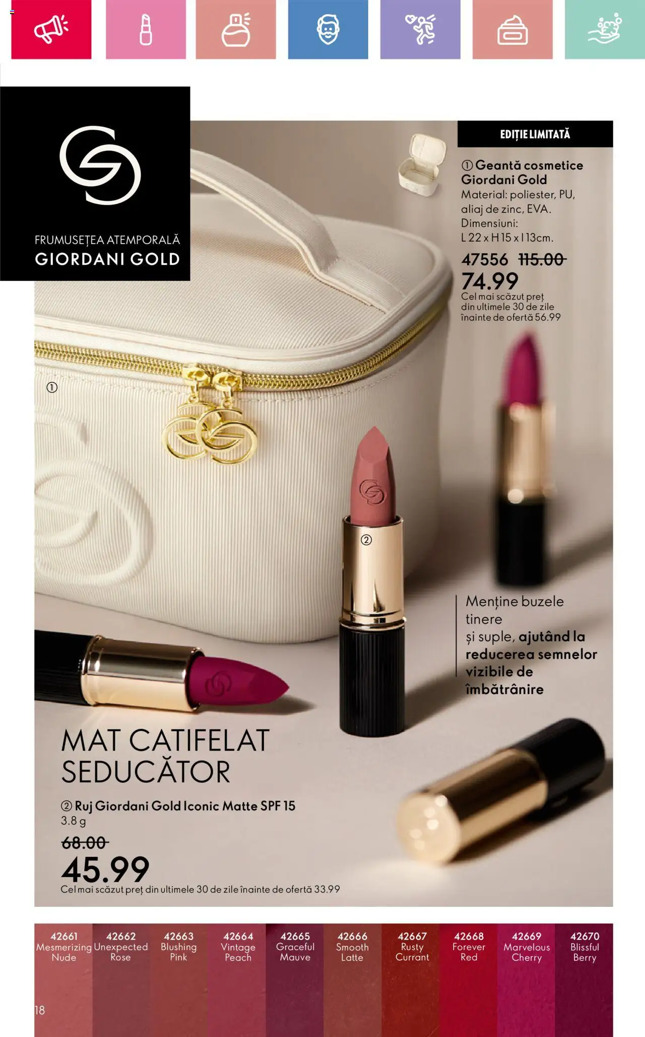 Catalog Oriflame 13 Aprilie - 3 Mai 2025 | Pagina 18 | Produse: Geantă, Ruj